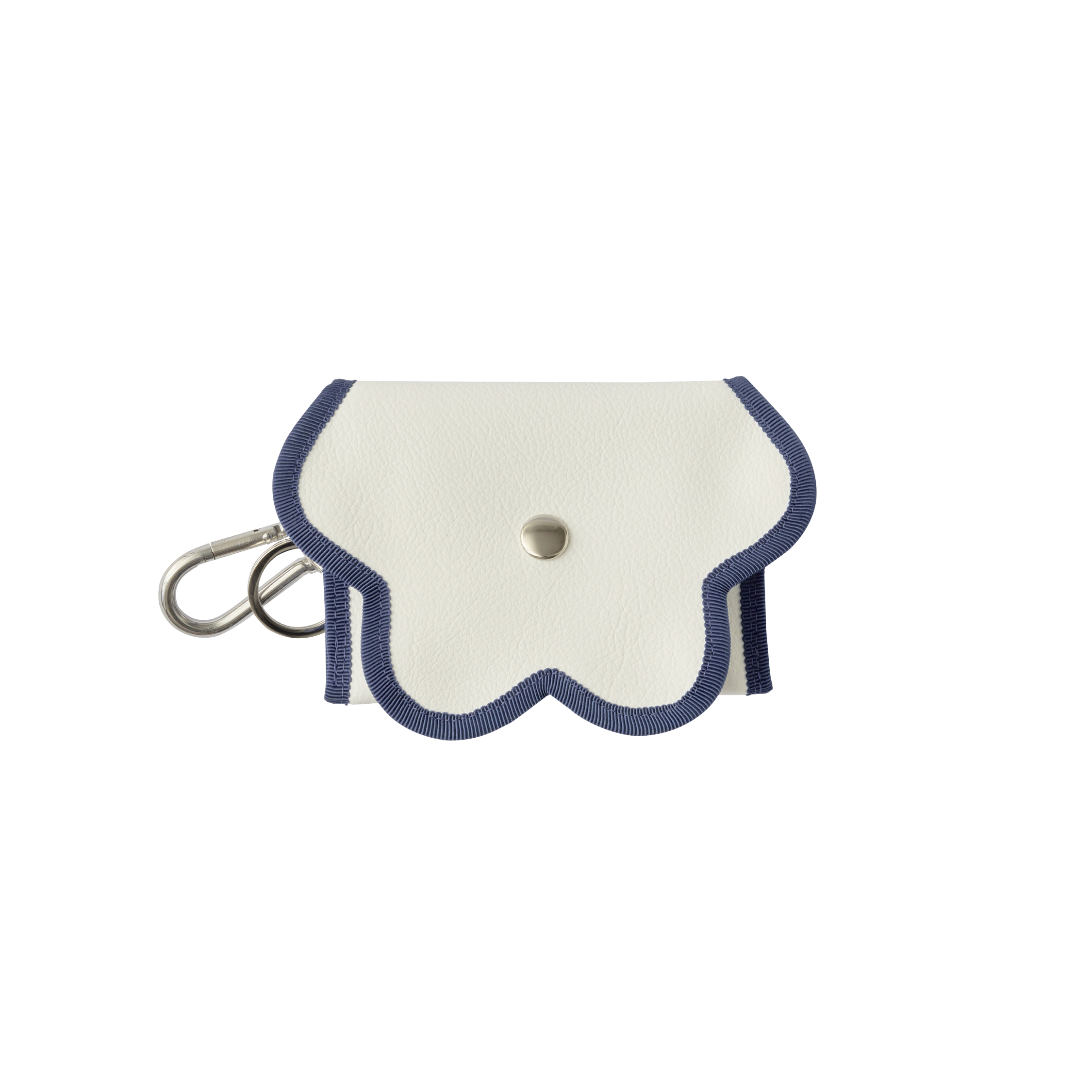 ノリエノモト wave purse パスケース ミニ財布 カラビナ付き カードケース コインケース キーリング付き コンパクト 通勤 通学 ユニセックス ギフト Dカン付き