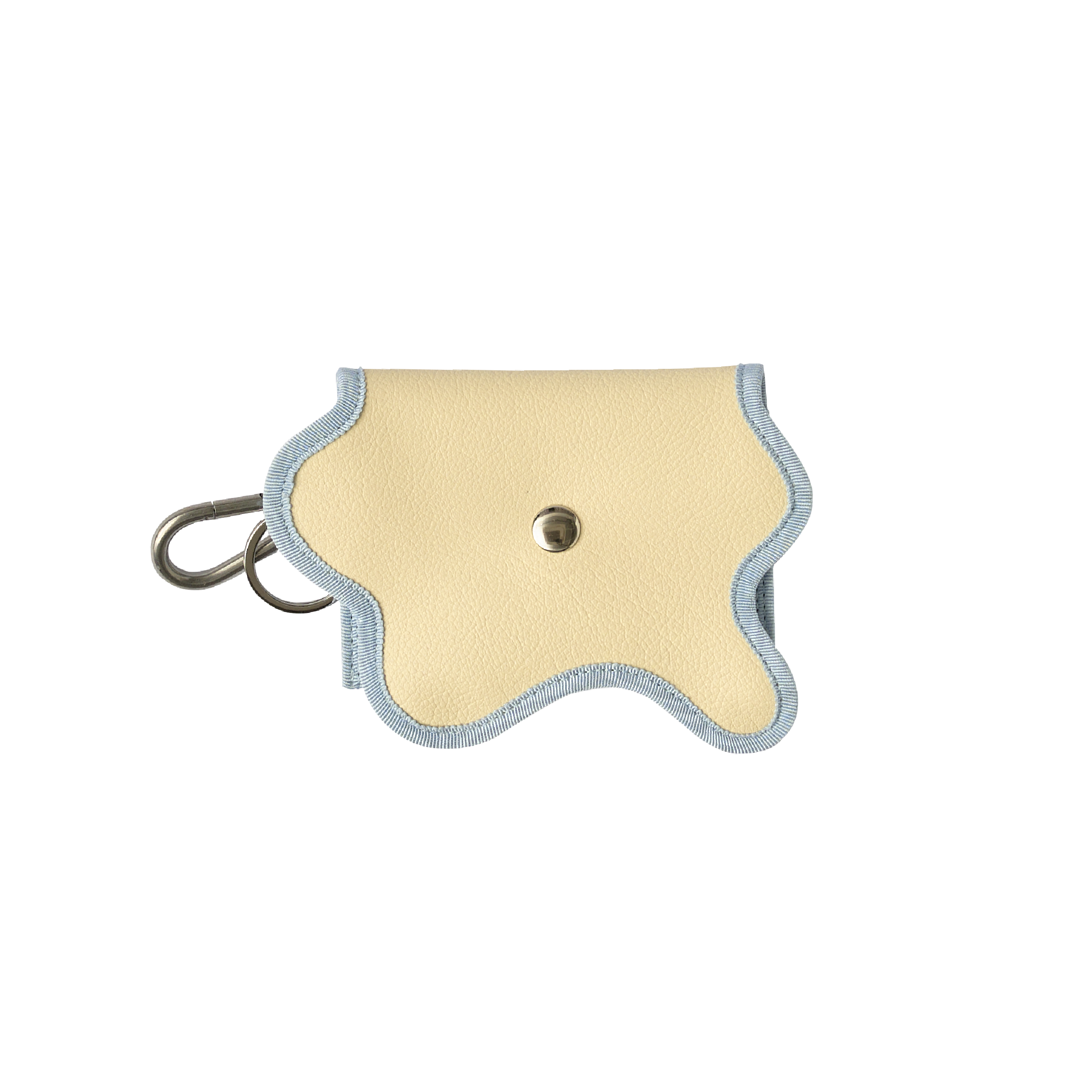 nori enomoto wave purse 2つのポケットとカラビナ付きの多機能パスケース。ギフトに最適なコンパクトなデザイン。ユニセックスでミニ財布としても活躍。