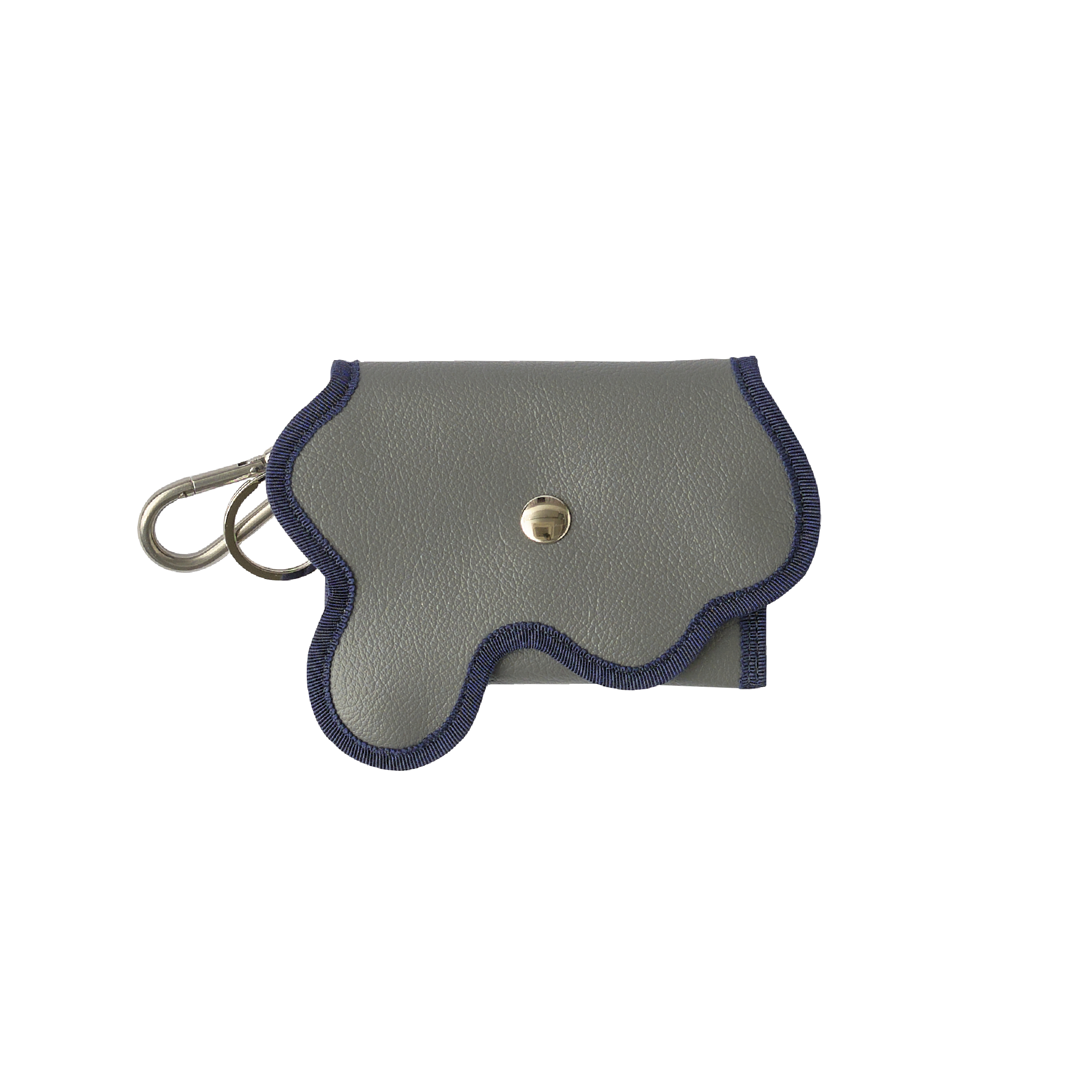 nori enomoto wave purse 2つのポケットとカラビナ付きの多機能パスケース。ギフトに最適なコンパクトなデザイン。ユニセックスでミニ財布としても活躍。