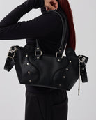 nori enomoto dimanche nuit 形が変わる2WAYショルダーバッグ。350mlペットボトル対応。取り外し可能なサイドハンドル。マグネット開閉。内側にポケット2つ。