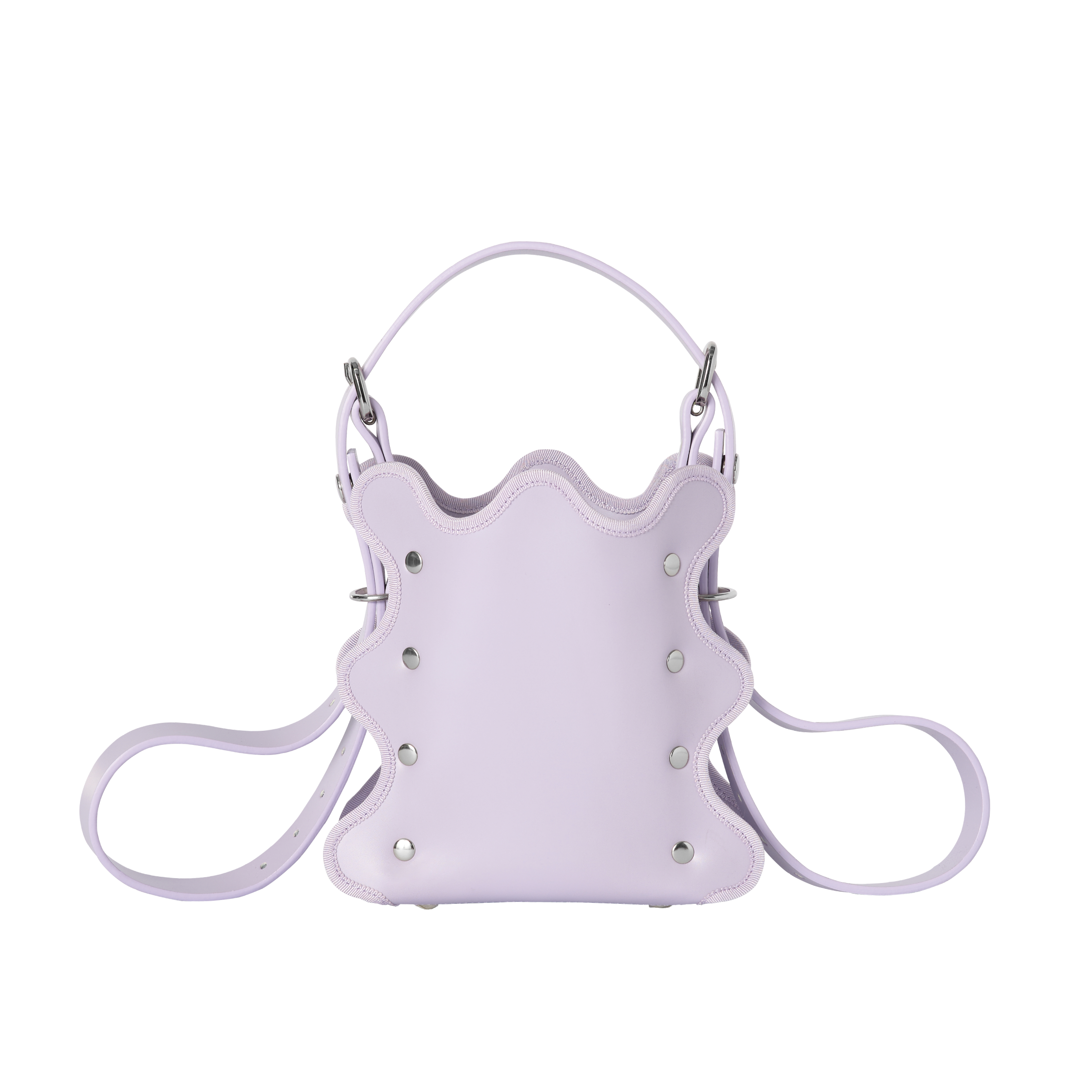 nori enomoto mardi matin petit 3WAY仕様のレザーバッグ。ハンド・ショルダー・クロスボディに対応。ロゴ入りアジャスタブルベルト付き。