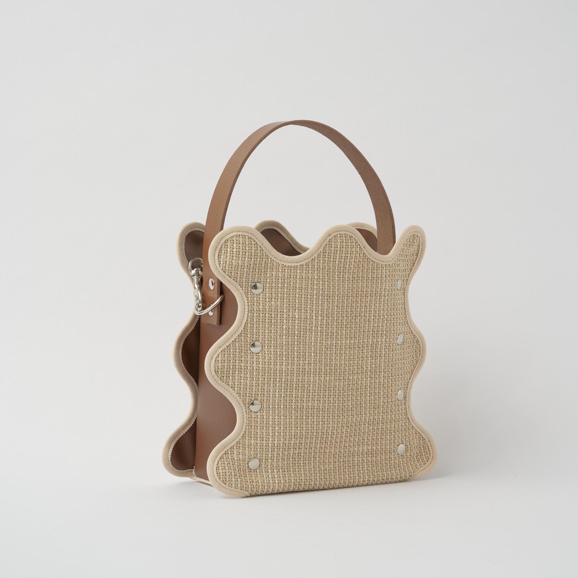 ノリエノモト mardi matin rattan series バケットバッグ ミニバッグ ショルダーバッグ クロスボディ チェーン付き 350mlペットボトル収納可能 Dカン付き ラタン調デザイン