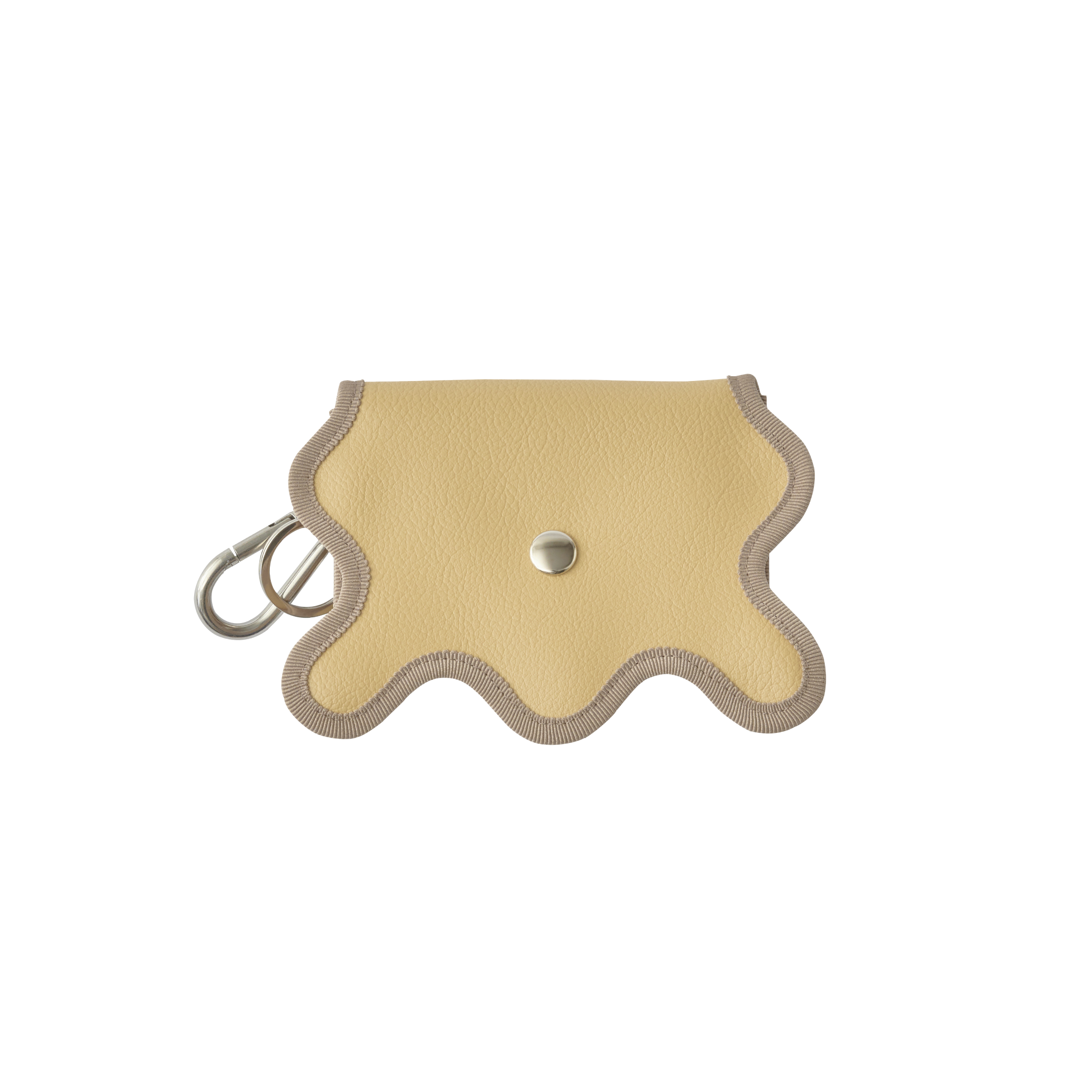 ノリエノモト wave purse パスケース ミニ財布 カラビナ付き カードケース コインケース キーリング付き コンパクト 通勤 通学 ユニセックス ギフト Dカン付き