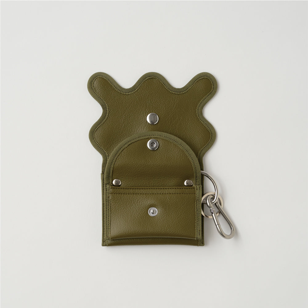 nori enomoto wave purse 2つのポケットとカラビナ付きの多機能パスケース。ギフトに最適なコンパクトなデザイン。ユニセックスでミニ財布としても活躍。