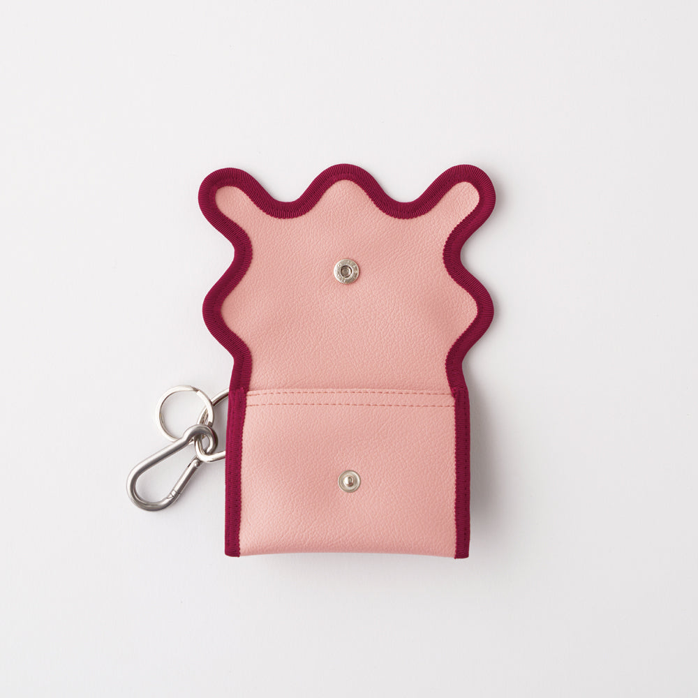 nori enomoto wave purse 2つのポケットとカラビナ付きの多機能パスケース。ギフトに最適なコンパクトなデザイン。ユニセックスでミニ財布としても活躍。