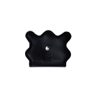 nori enomoto wave trifold wallet 表面にエンボスロゴを施した本革製の三つ折り財布。小銭入れ、紙幣ポケット、カードスリットを備えた実用的なレザーウォレット。