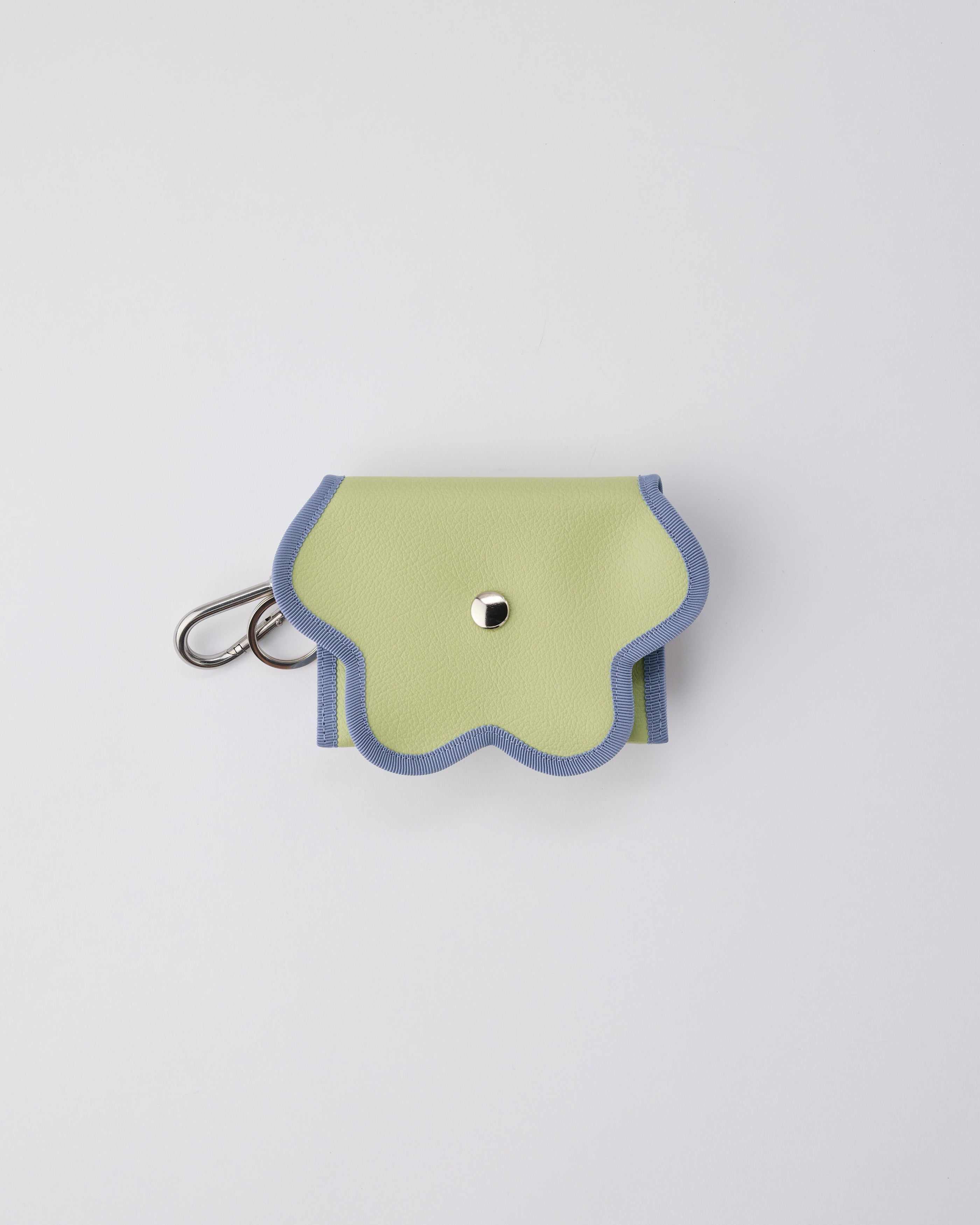 broken wave purse B / pistachio × powder pink – nori enomoto