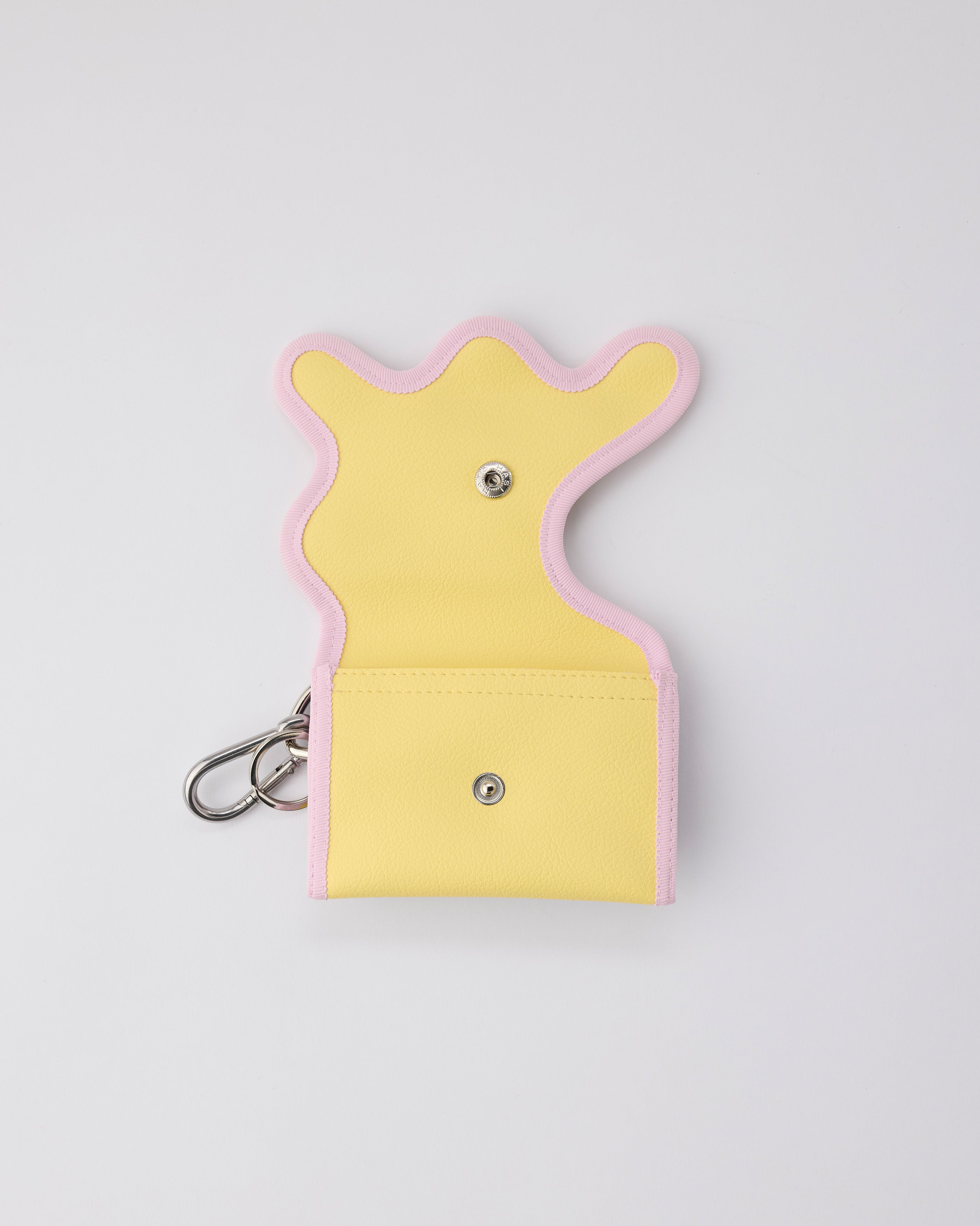 broken wave purse C / lemon yellow × iris – nori enomoto
