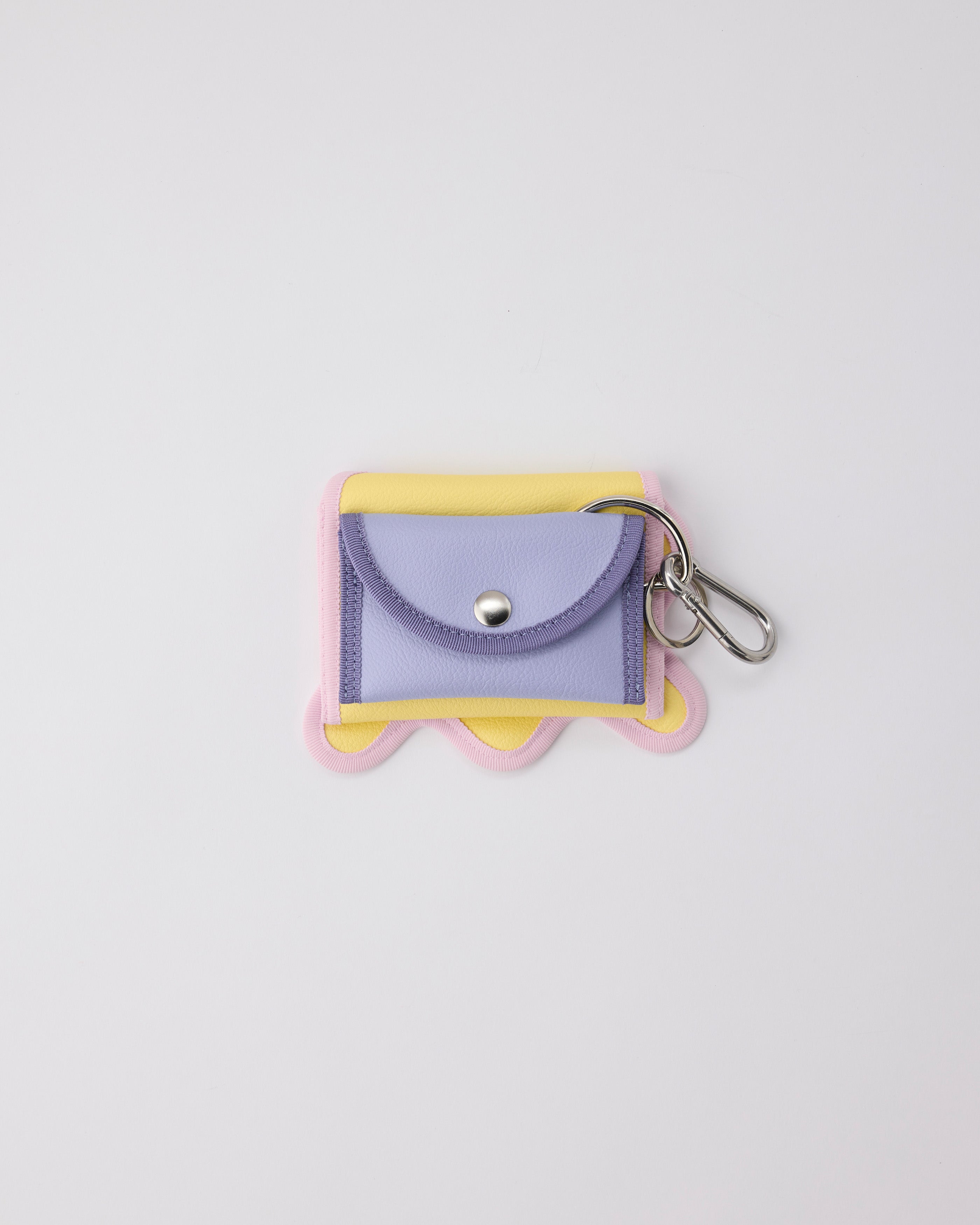 broken wave purse C / lemon yellow × iris – nori enomoto