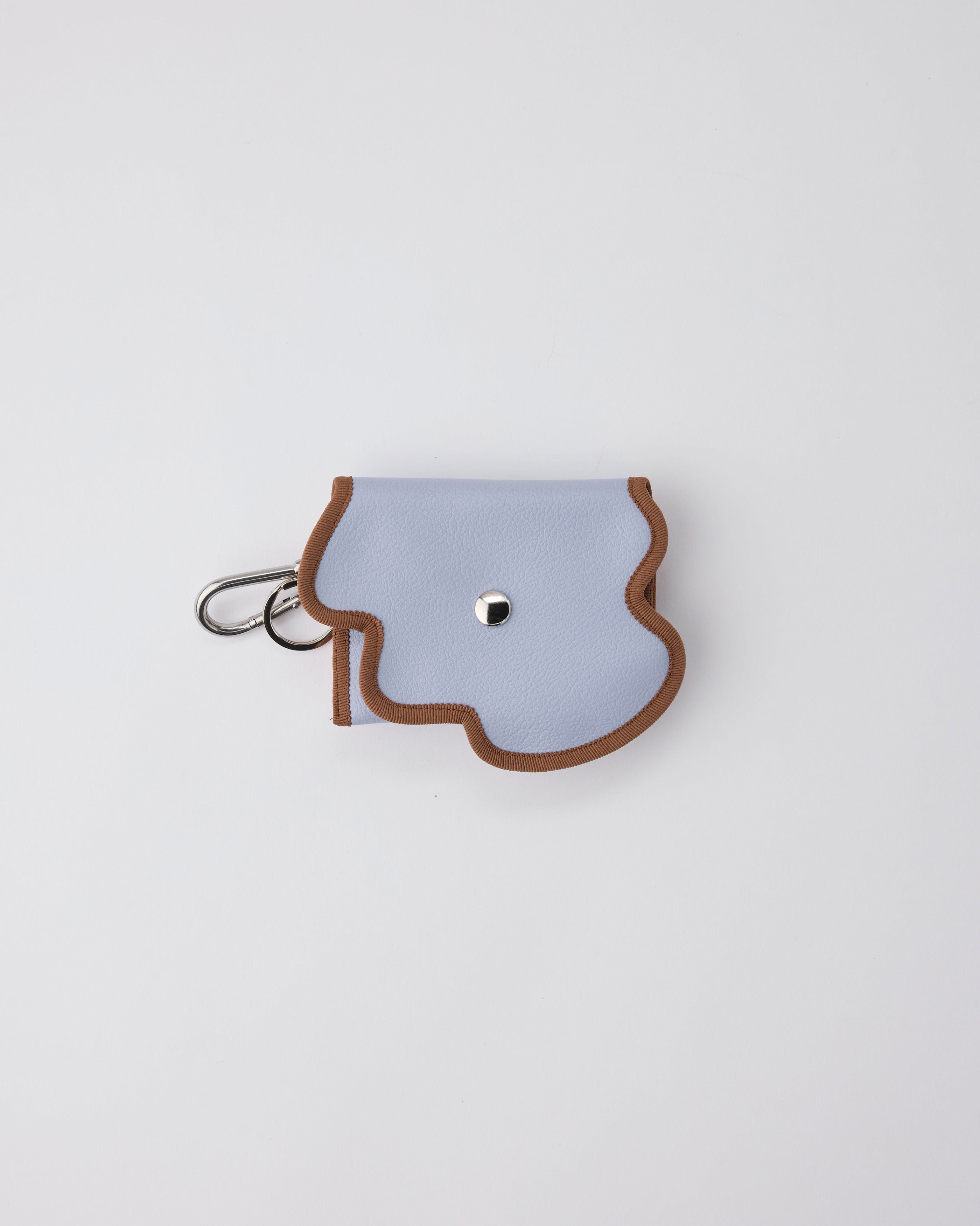 broken wave purse D / white blue × pansy – nori enomoto