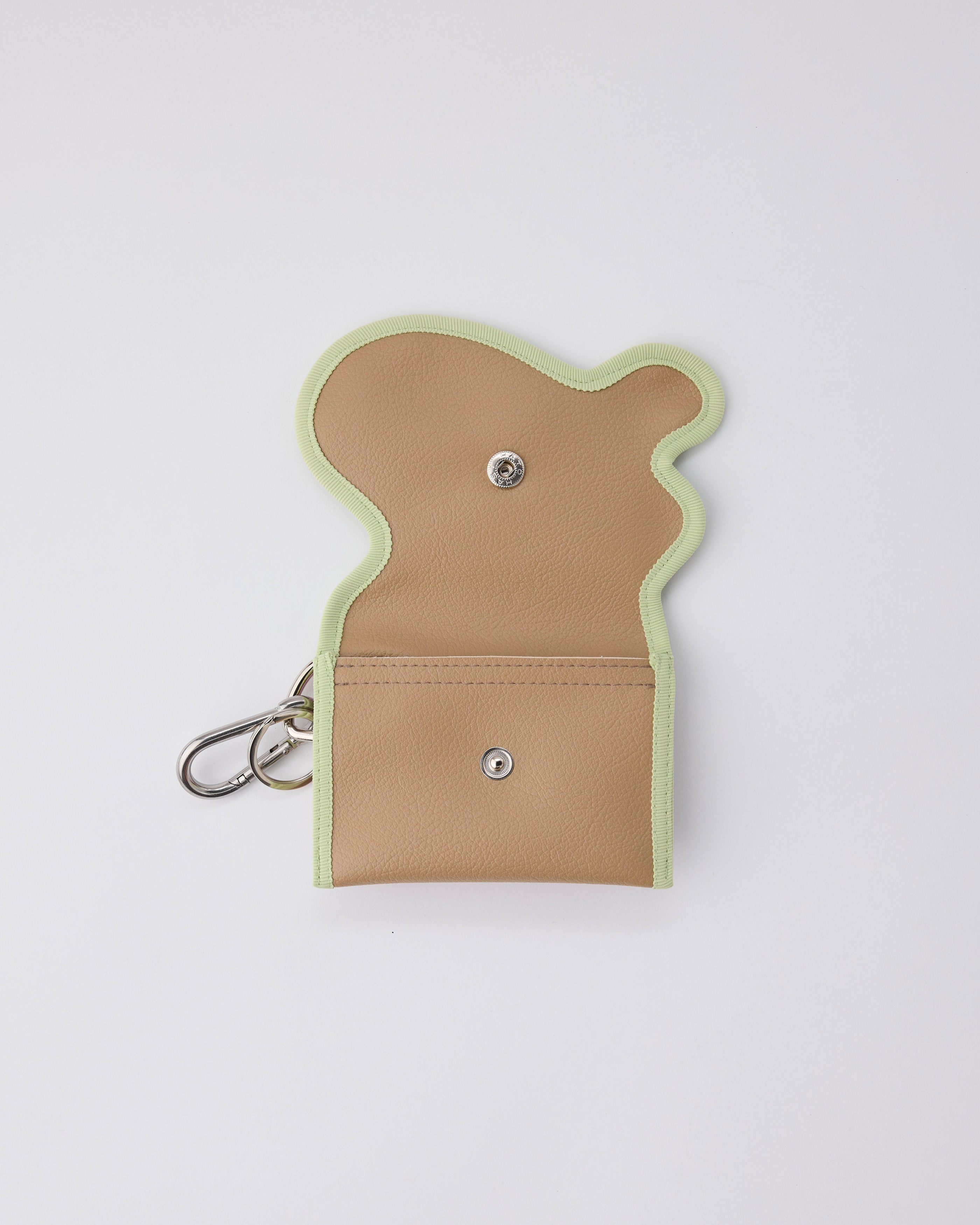 broken wave purse K / taupe × lilac – nori enomoto