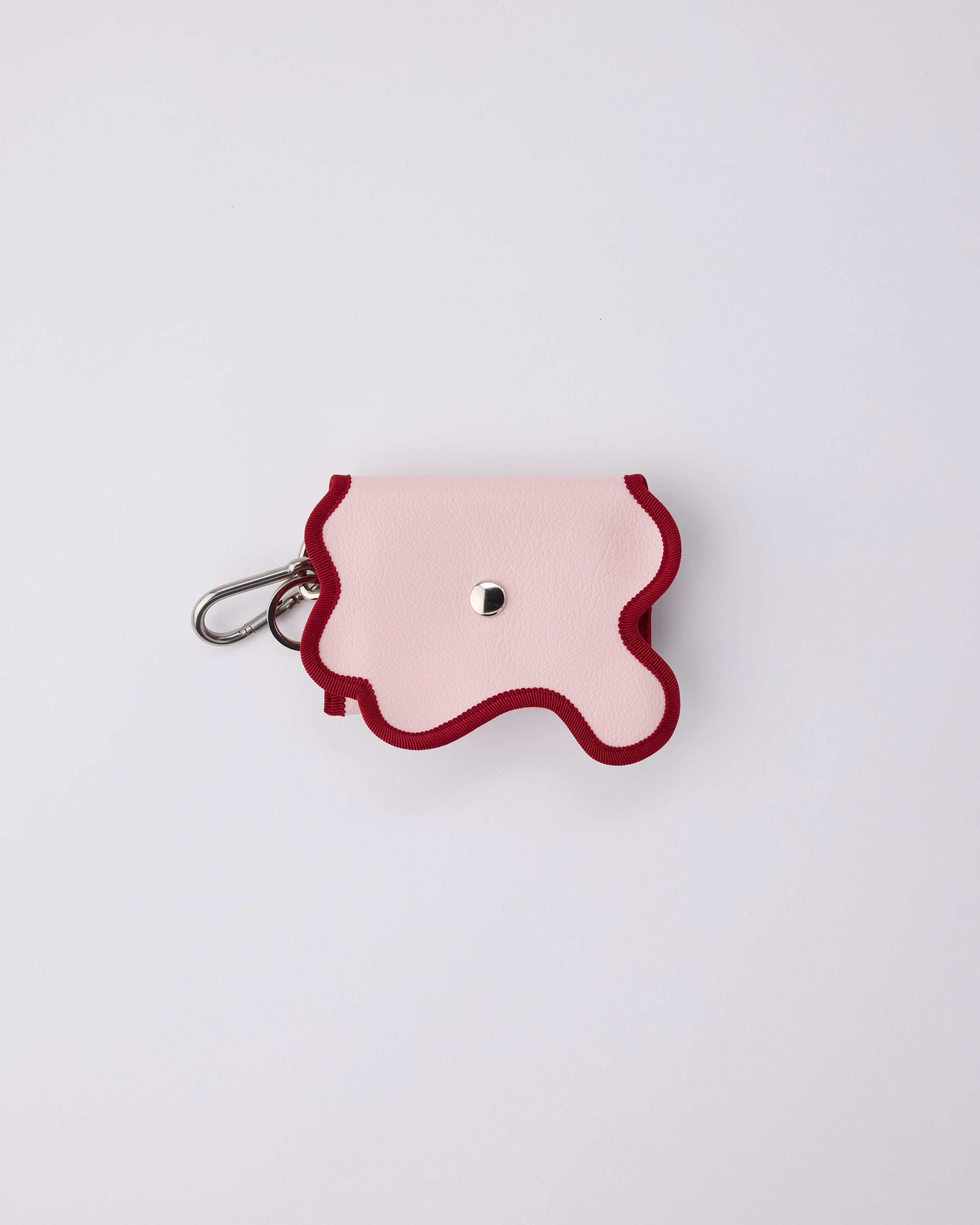 broken wave purse M / powder pink × charcoal gray – nori enomoto