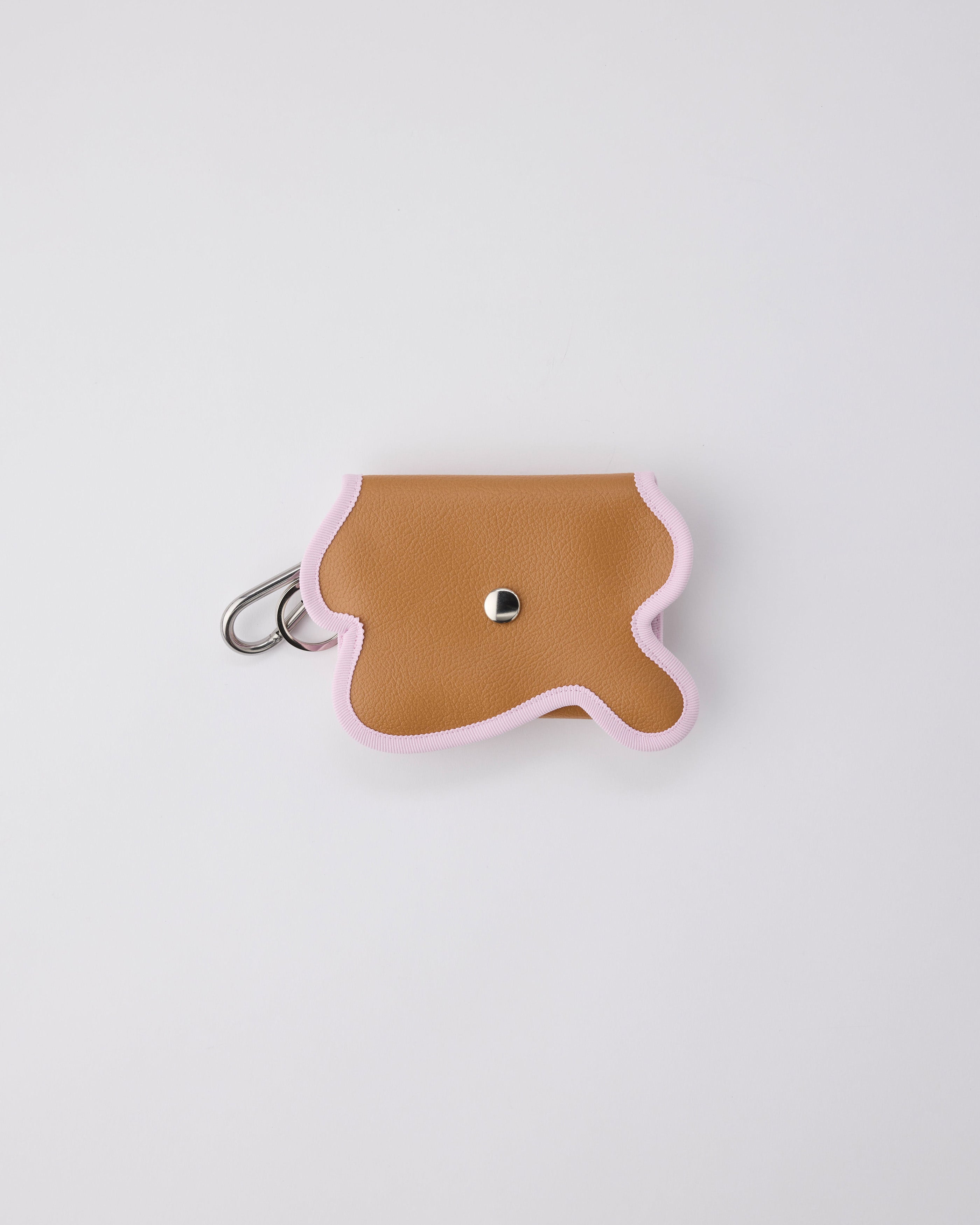 broken wave purse N / sienna × ecru beige – nori enomoto