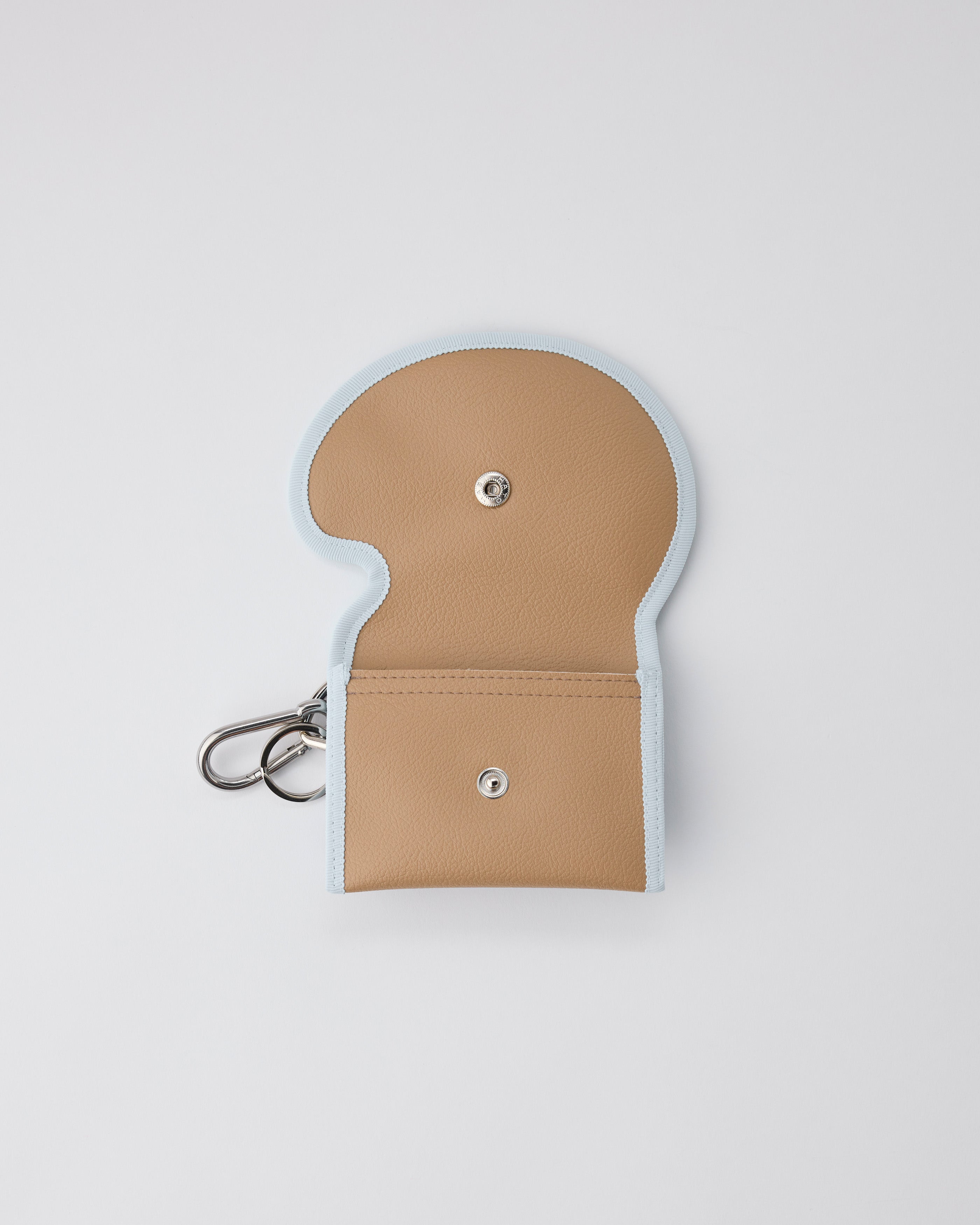 broken wave purse Q / taupe × iris – nori enomoto