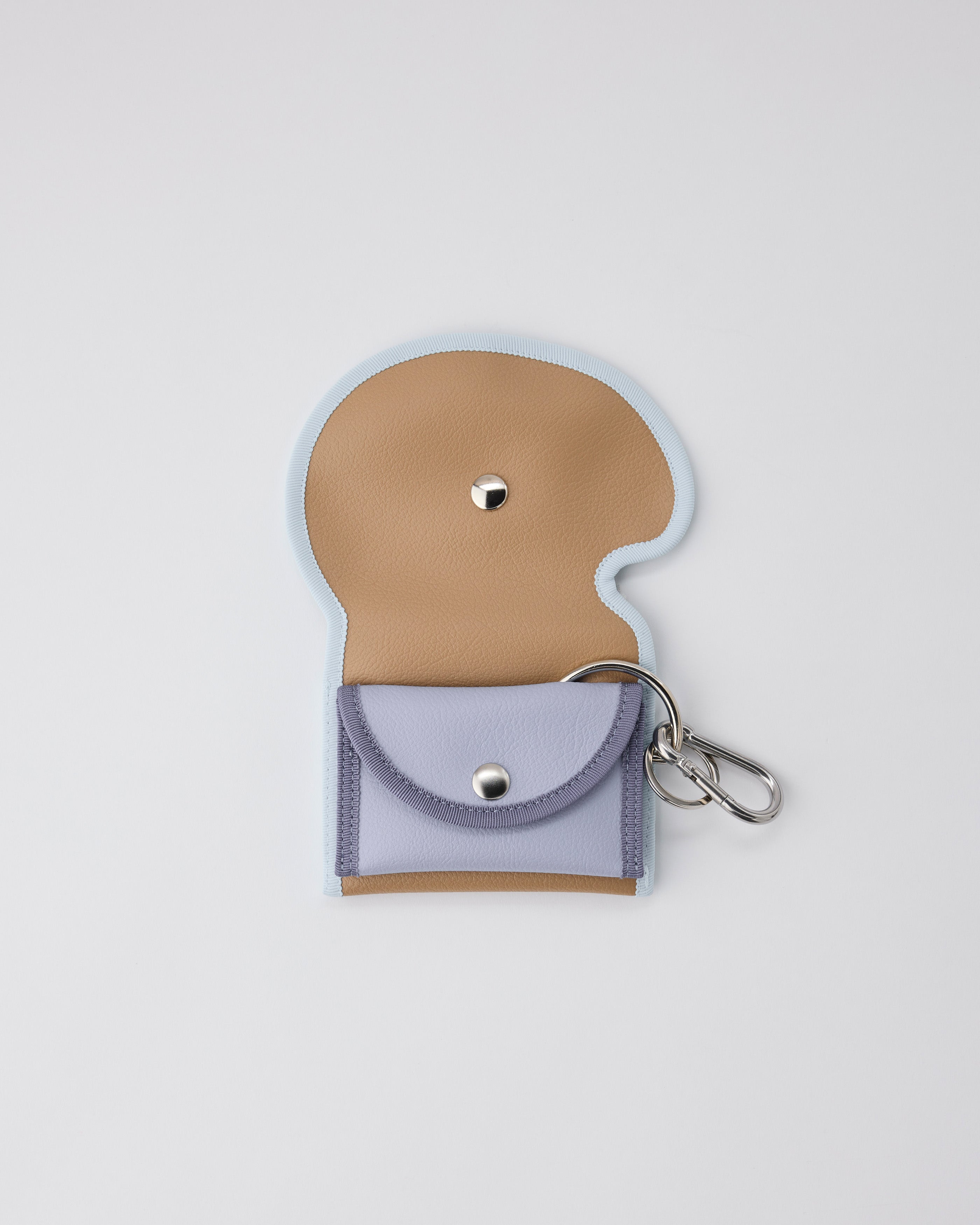broken wave purse Q / taupe × iris – nori enomoto
