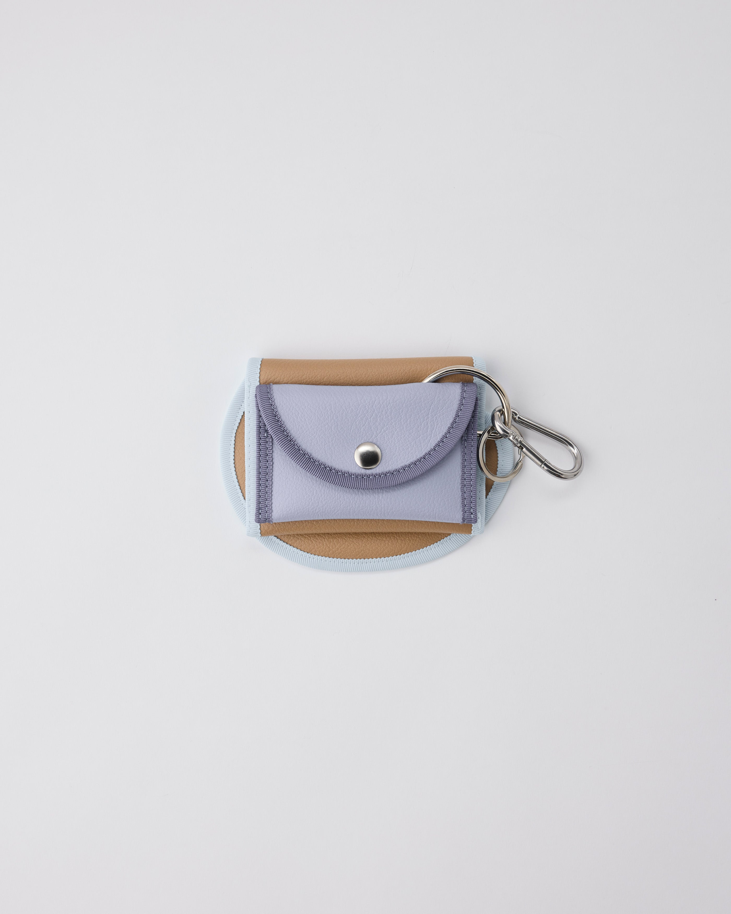 broken wave purse Q / taupe × iris – nori enomoto