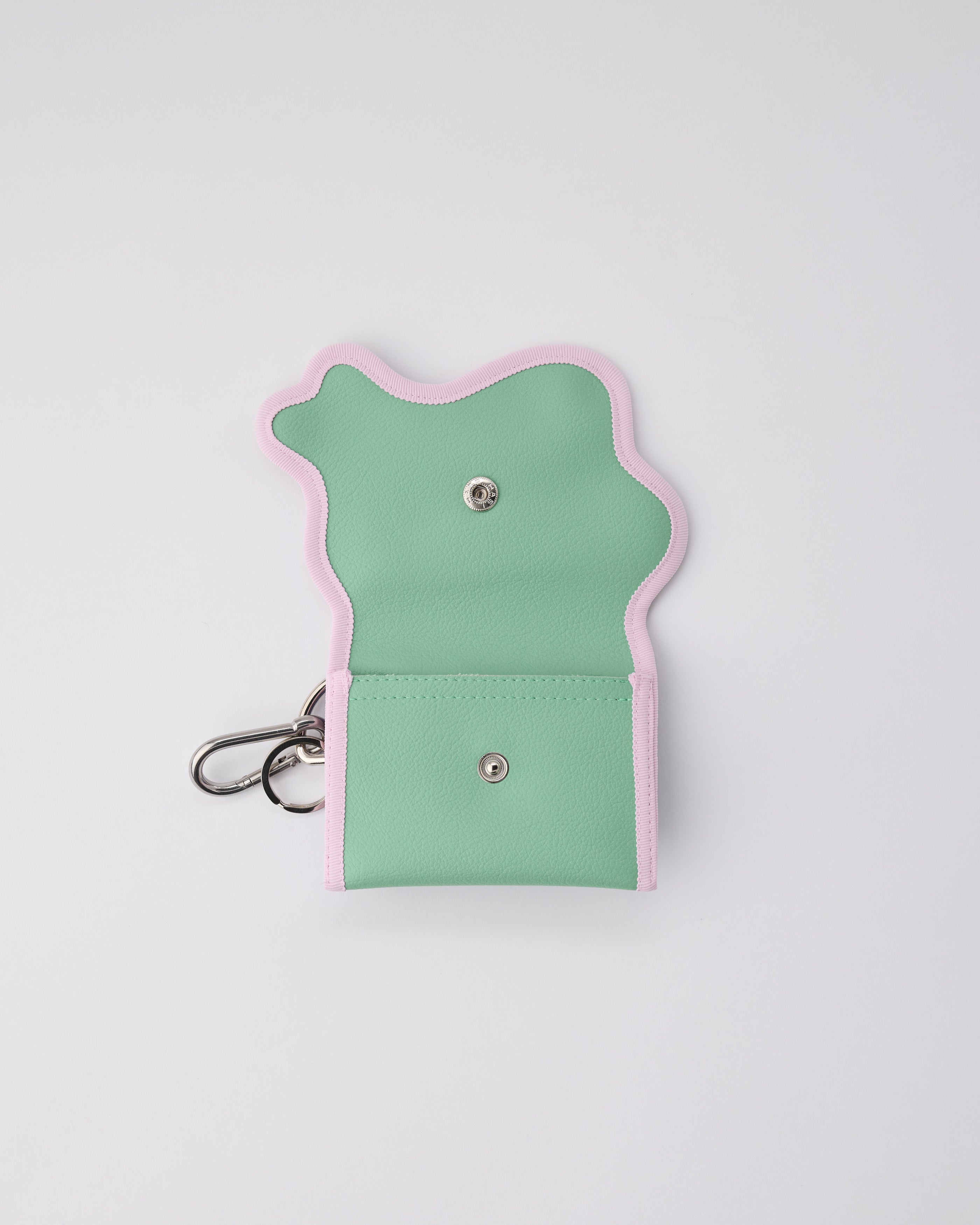 broken wave purse T / pale green × iris – nori enomoto