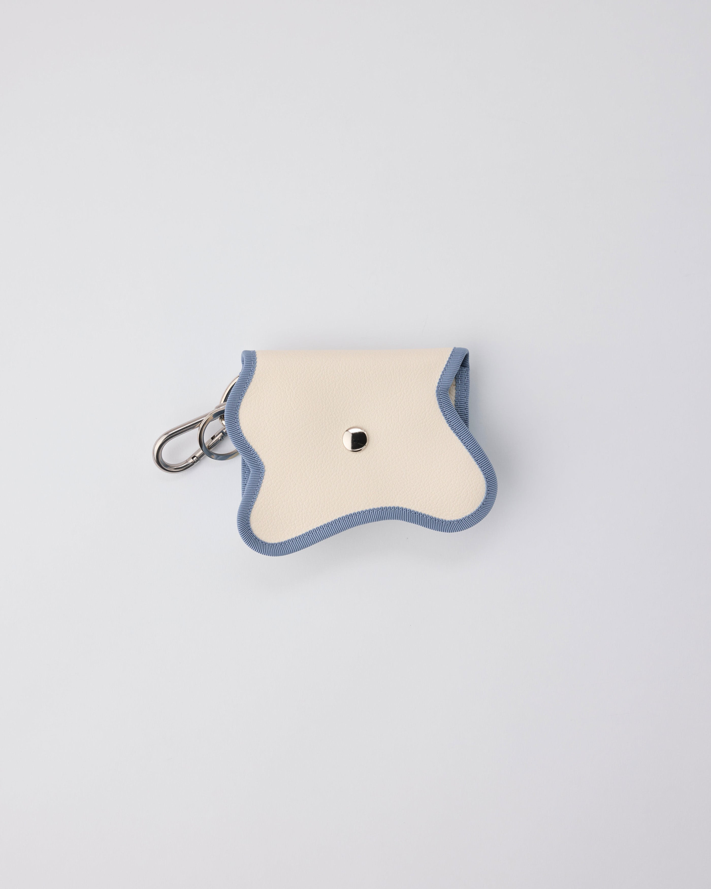 broken wave purse V / ivory × white blue – nori enomoto