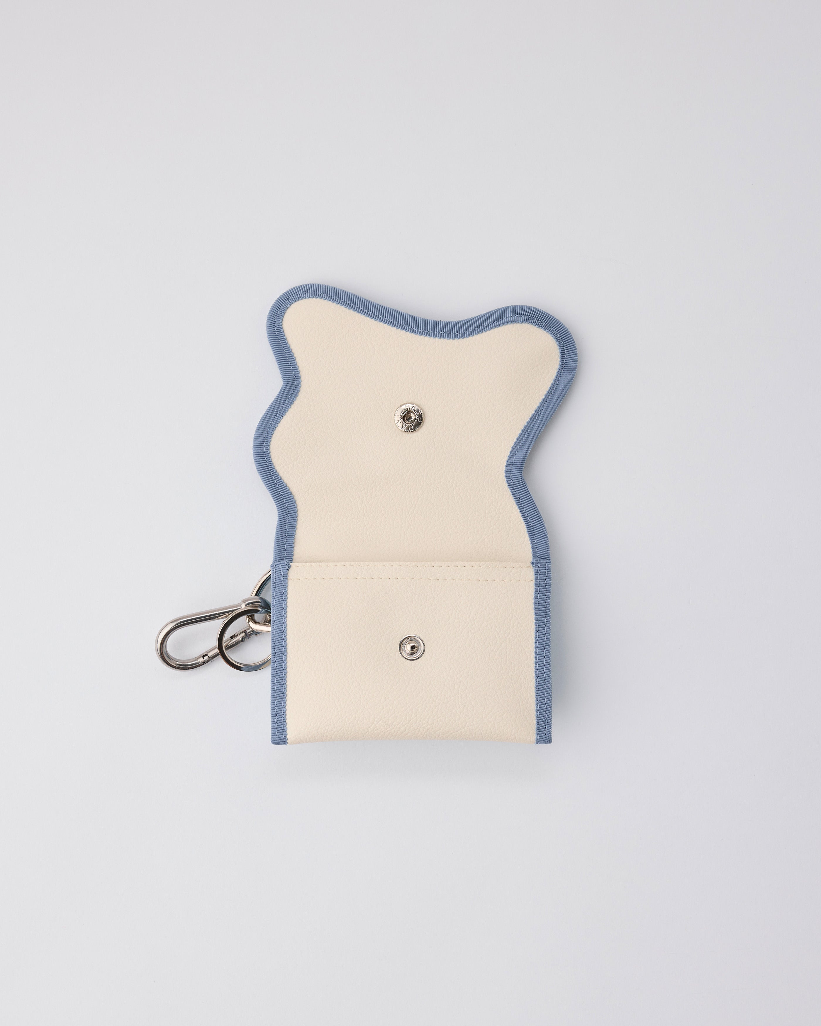 broken wave purse V / ivory × white blue – nori enomoto