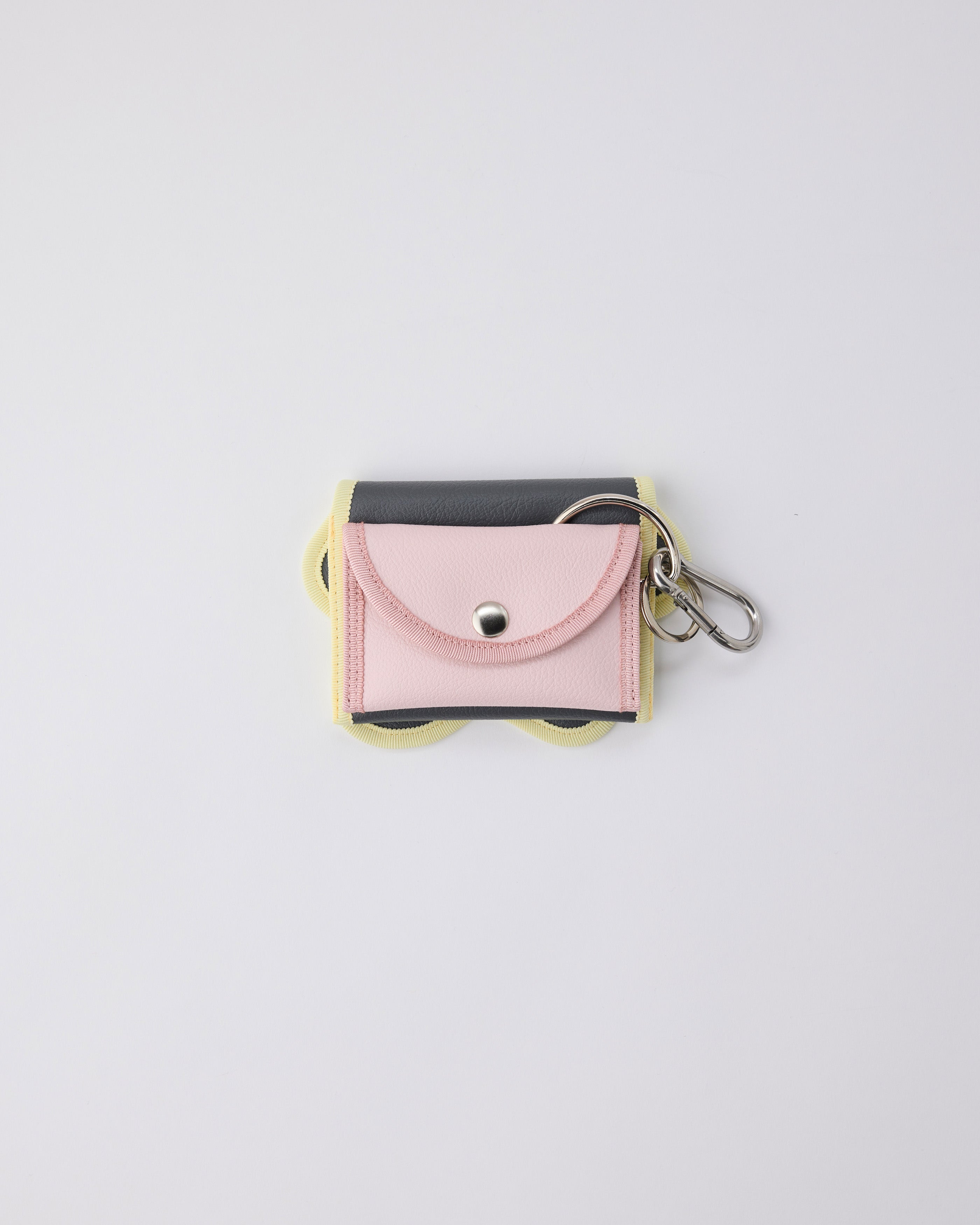 broken wave purse X / charcoal gray × powder pink – nori enomoto