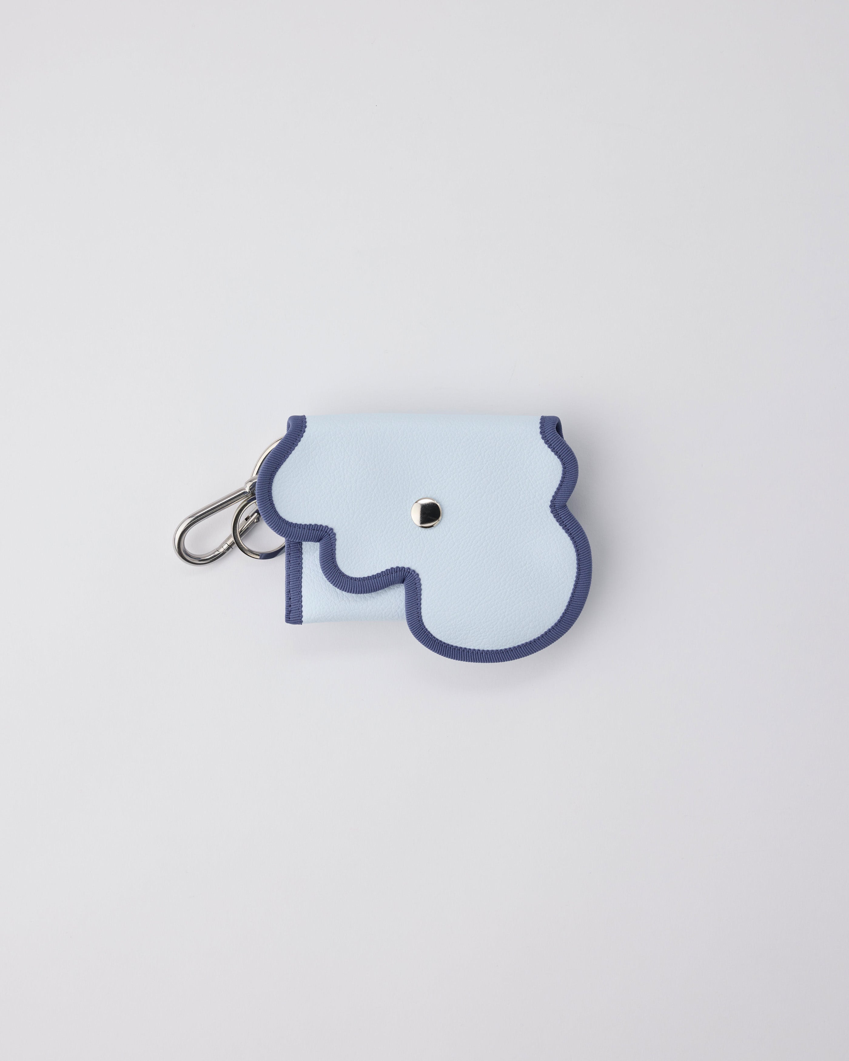 broken wave purse Z / white blue × iris – nori enomoto