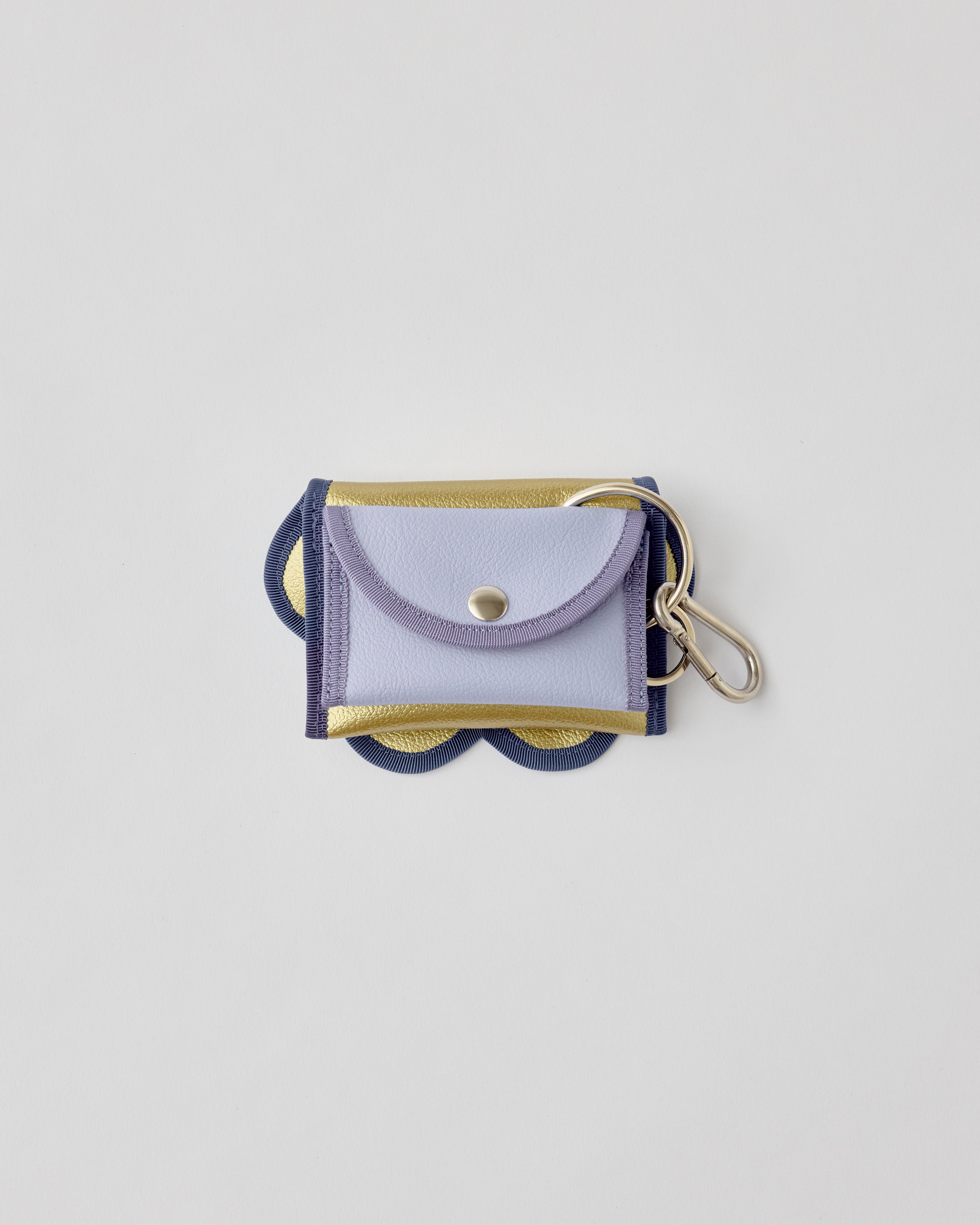 broken wave purse B / gold × iris – nori enomoto