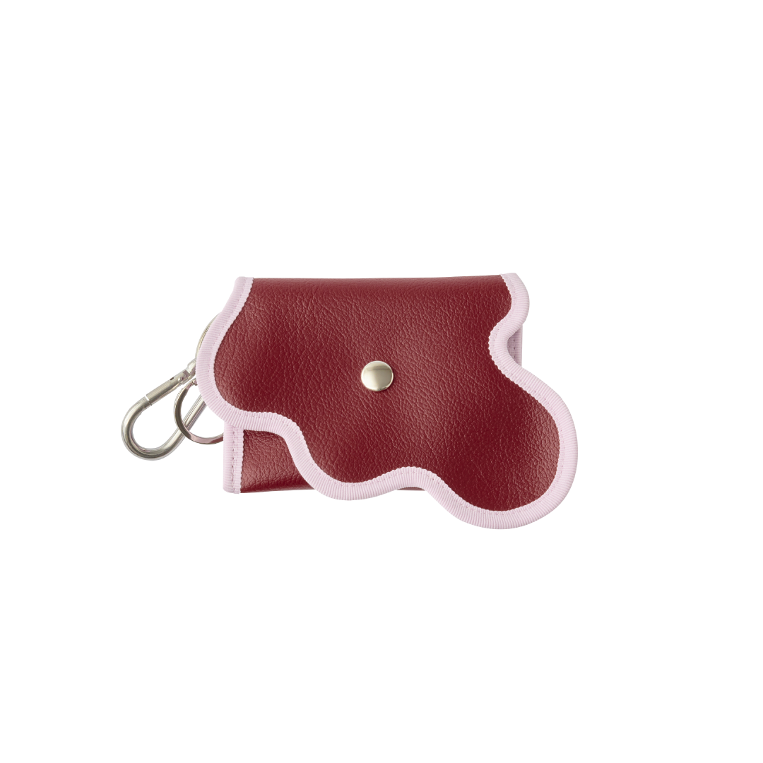 ノリエノモト wave purse パスケース ミニ財布 カラビナ付き カードケース コインケース キーリング付き コンパクト 通勤 通学 ユニセックス ギフト Dカン付き