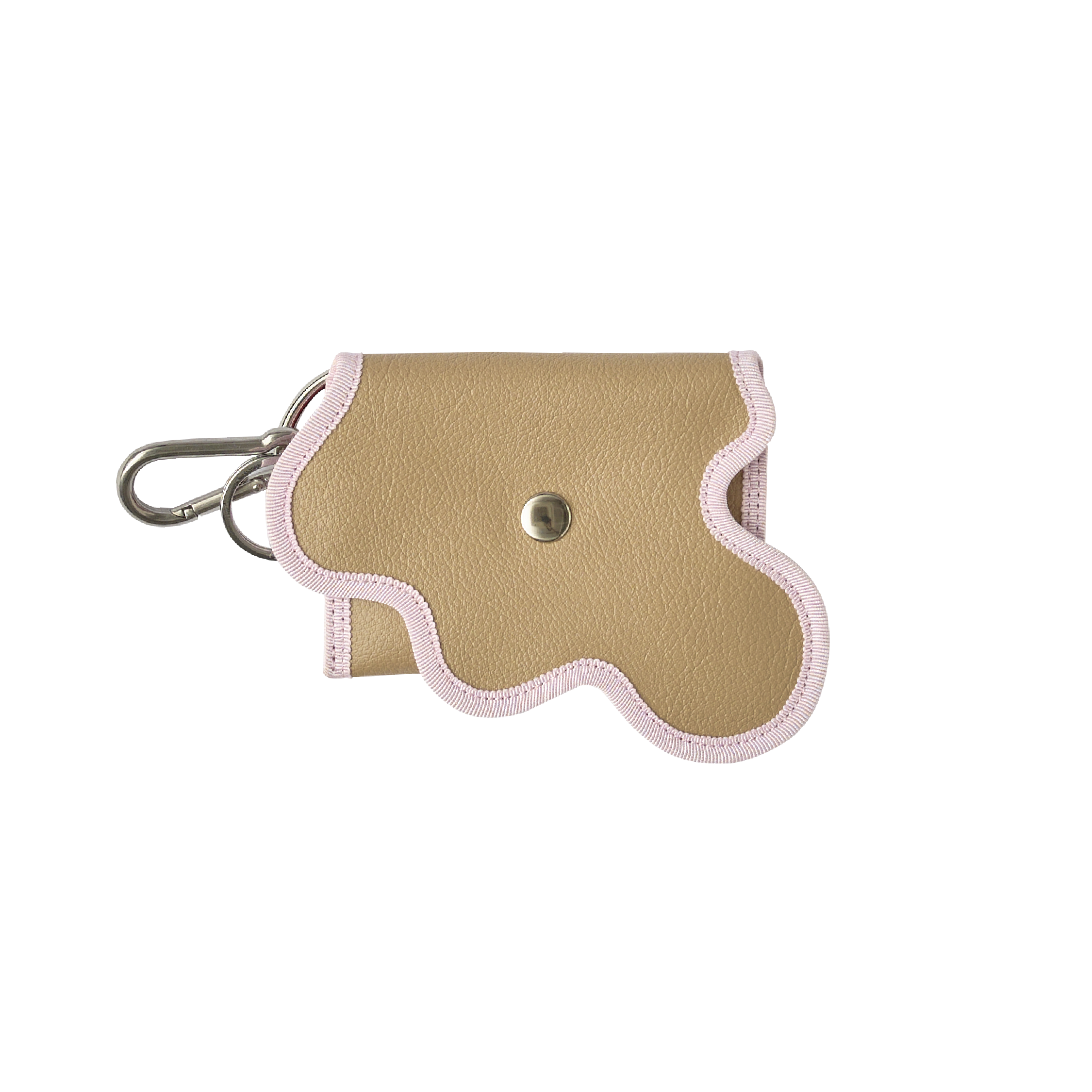 nori enomoto　wave purse　2つのポケットとカラビナ付きの多機能パスケース。ギフトに最適なコンパクトなデザイン。ユニセックスでミニ財布としても活躍。
