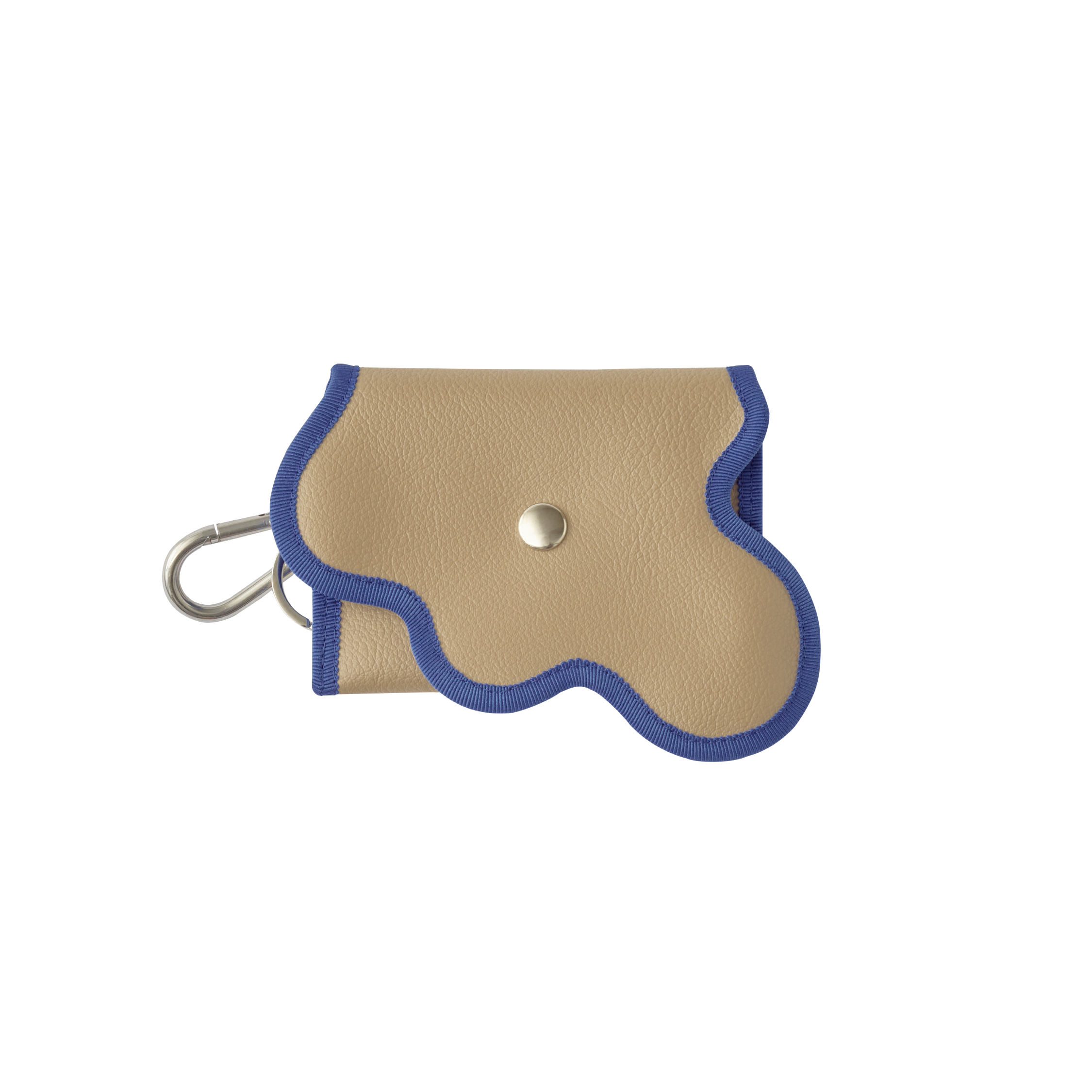 nori enomoto　wave purse　2つのポケットとカラビナ付きの多機能パスケース。ギフトに最適なコンパクトなデザイン。ユニセックスでミニ財布としても活躍。