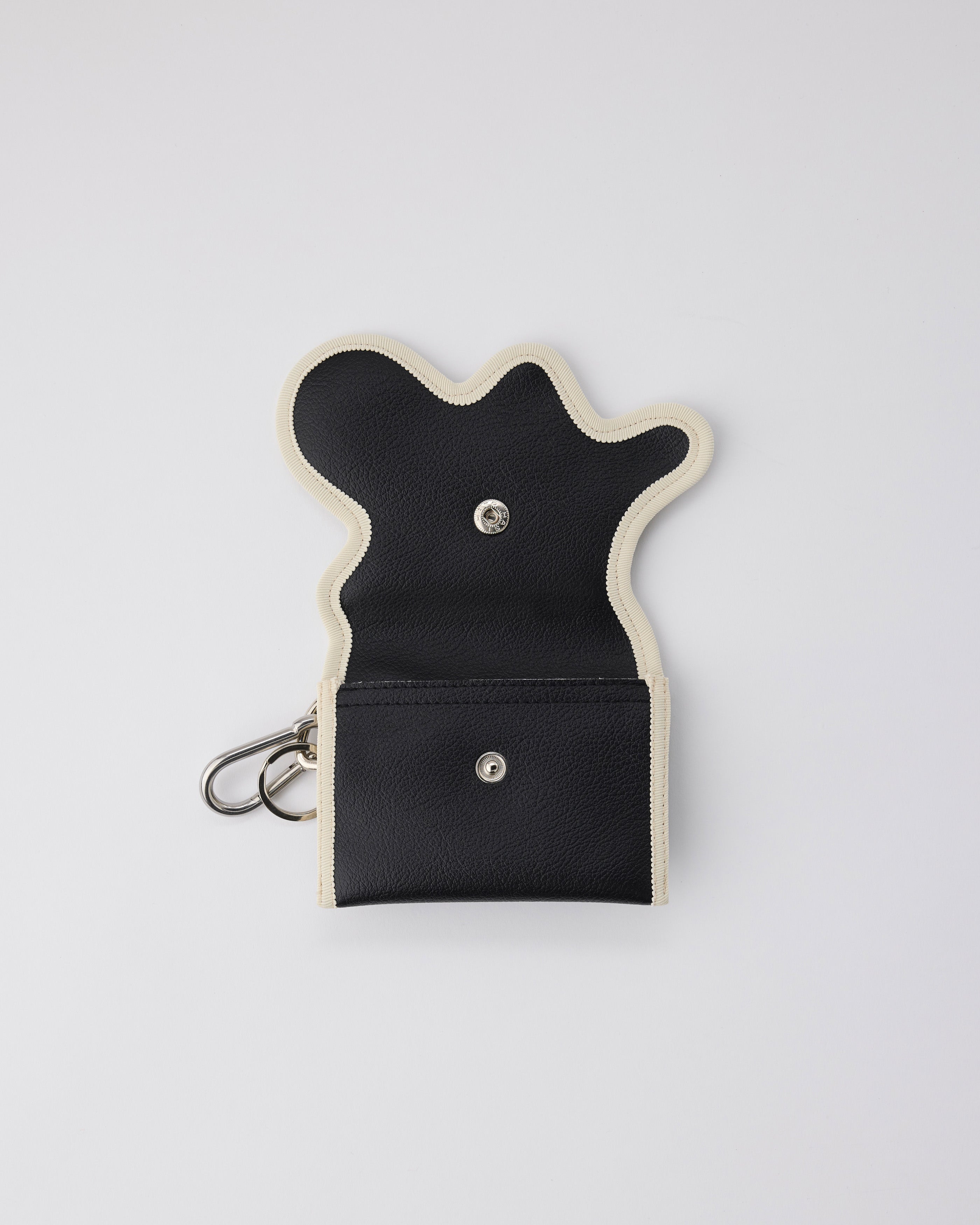 broken wave purse F / black × teal – nori enomoto
