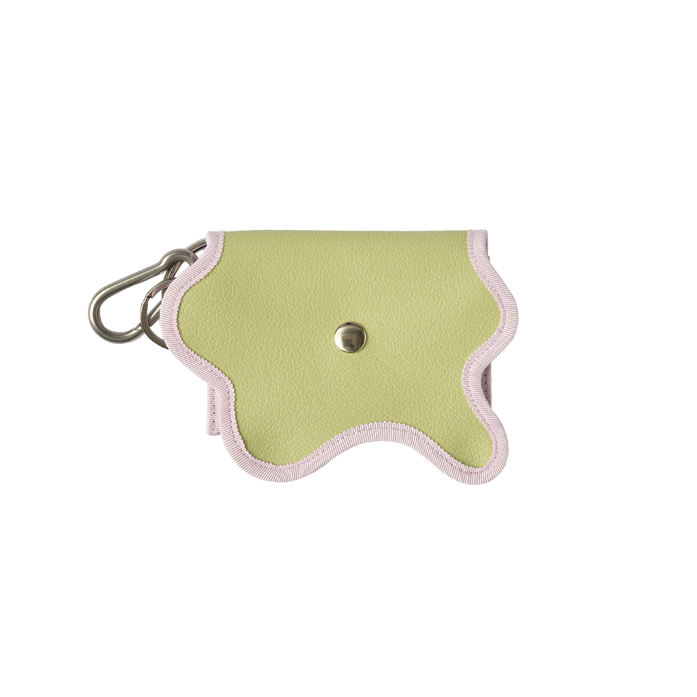 nori enomoto　wave purse　2つのポケットとカラビナ付きの多機能パスケース。ギフトに最適なコンパクトなデザイン。ユニセックスでミニ財布としても活躍。