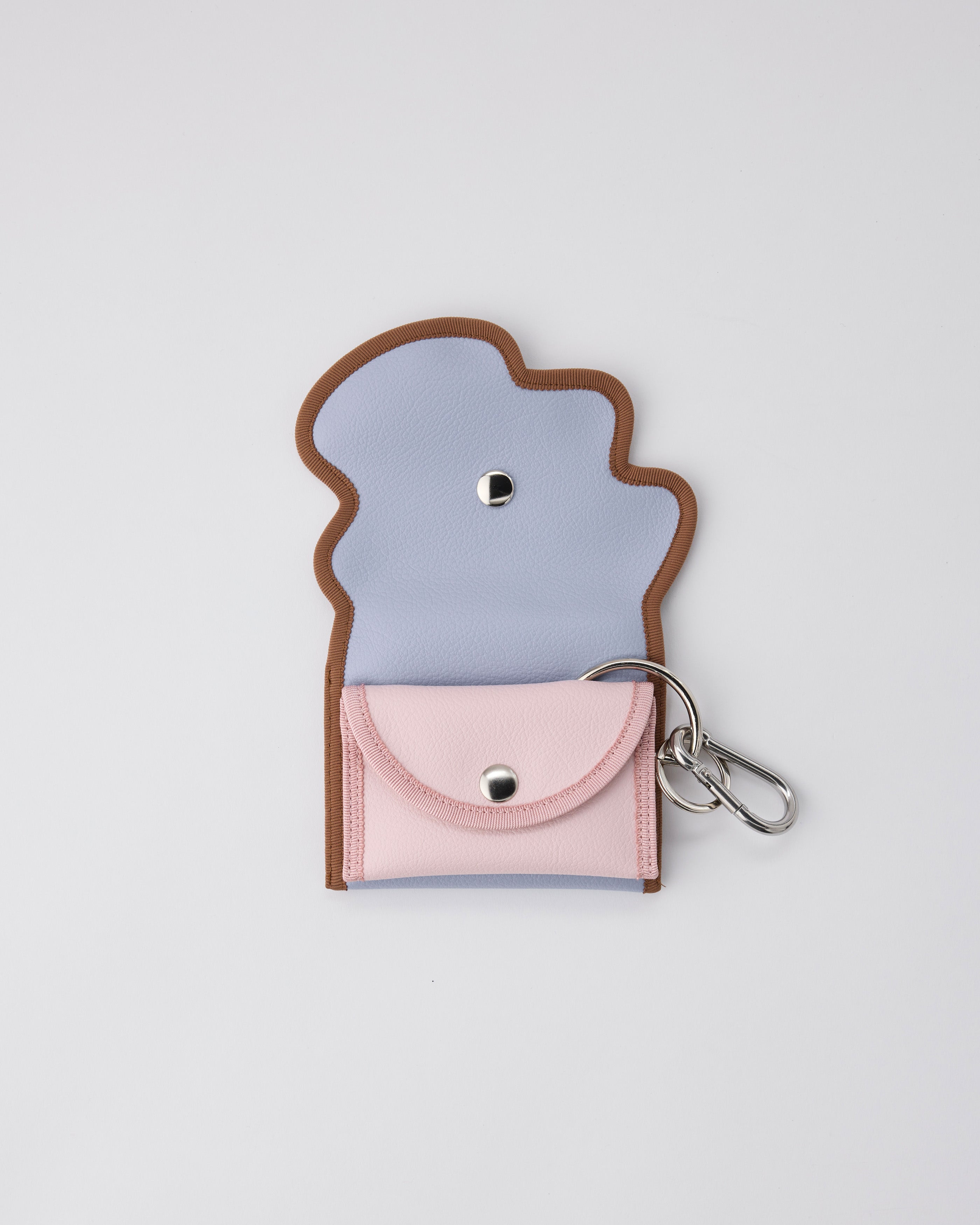 norienomoto broken wave purse ブラウン　ピンク broken wave purse J / iris × powder pink – nori enomoto
