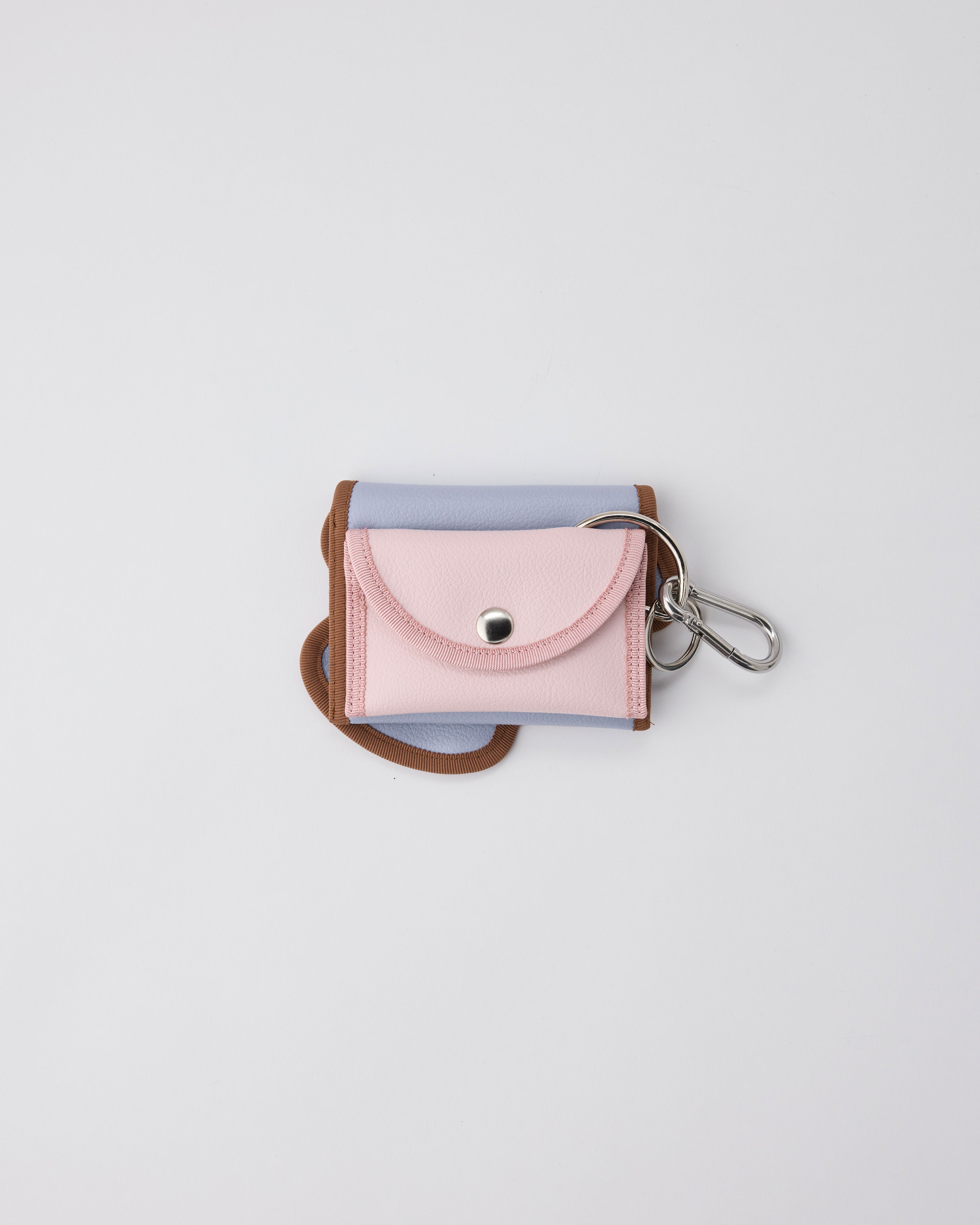 broken wave purse O / ecru beige × pansy – nori enomoto