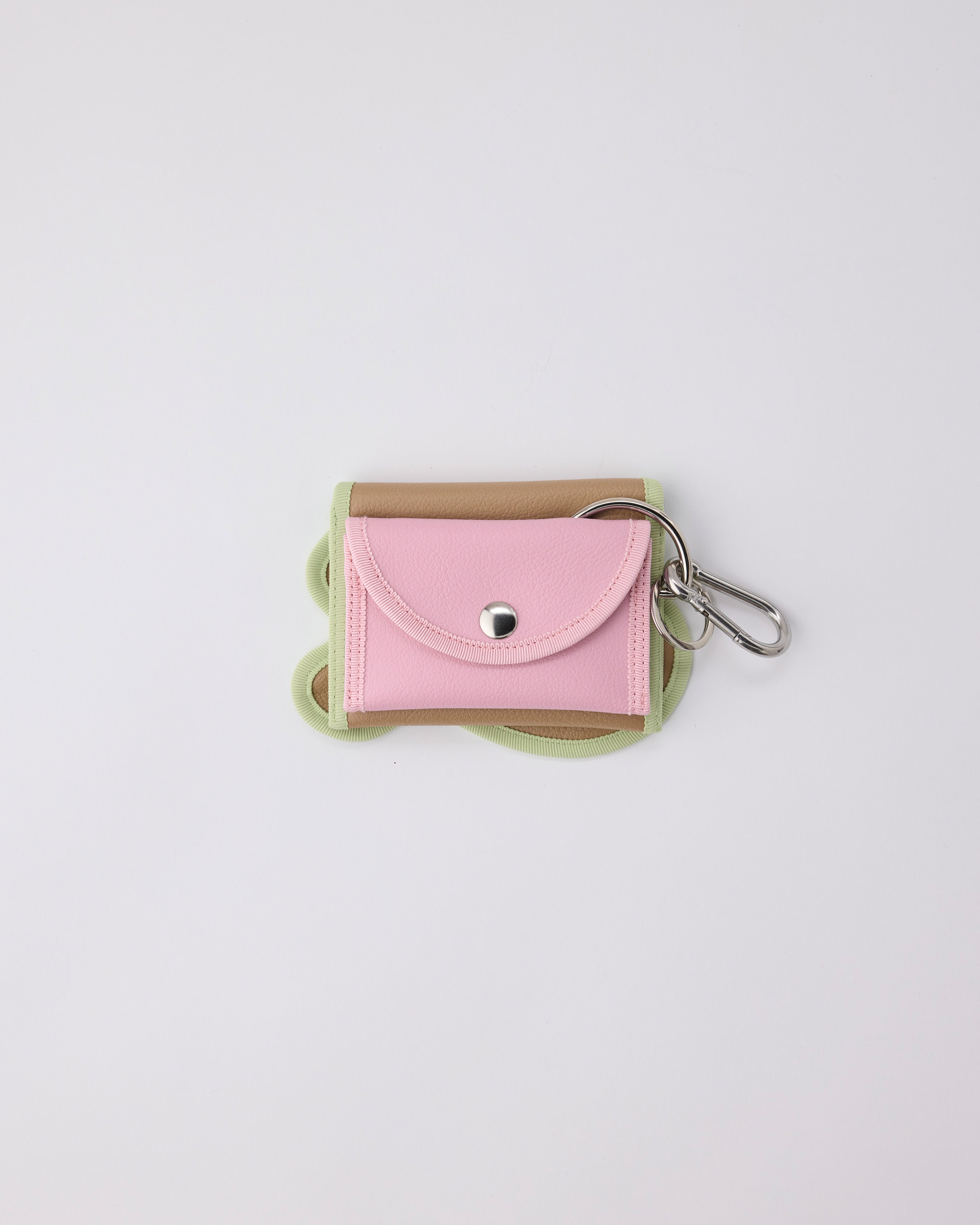 broken wave purse T / pale green × iris – nori enomoto