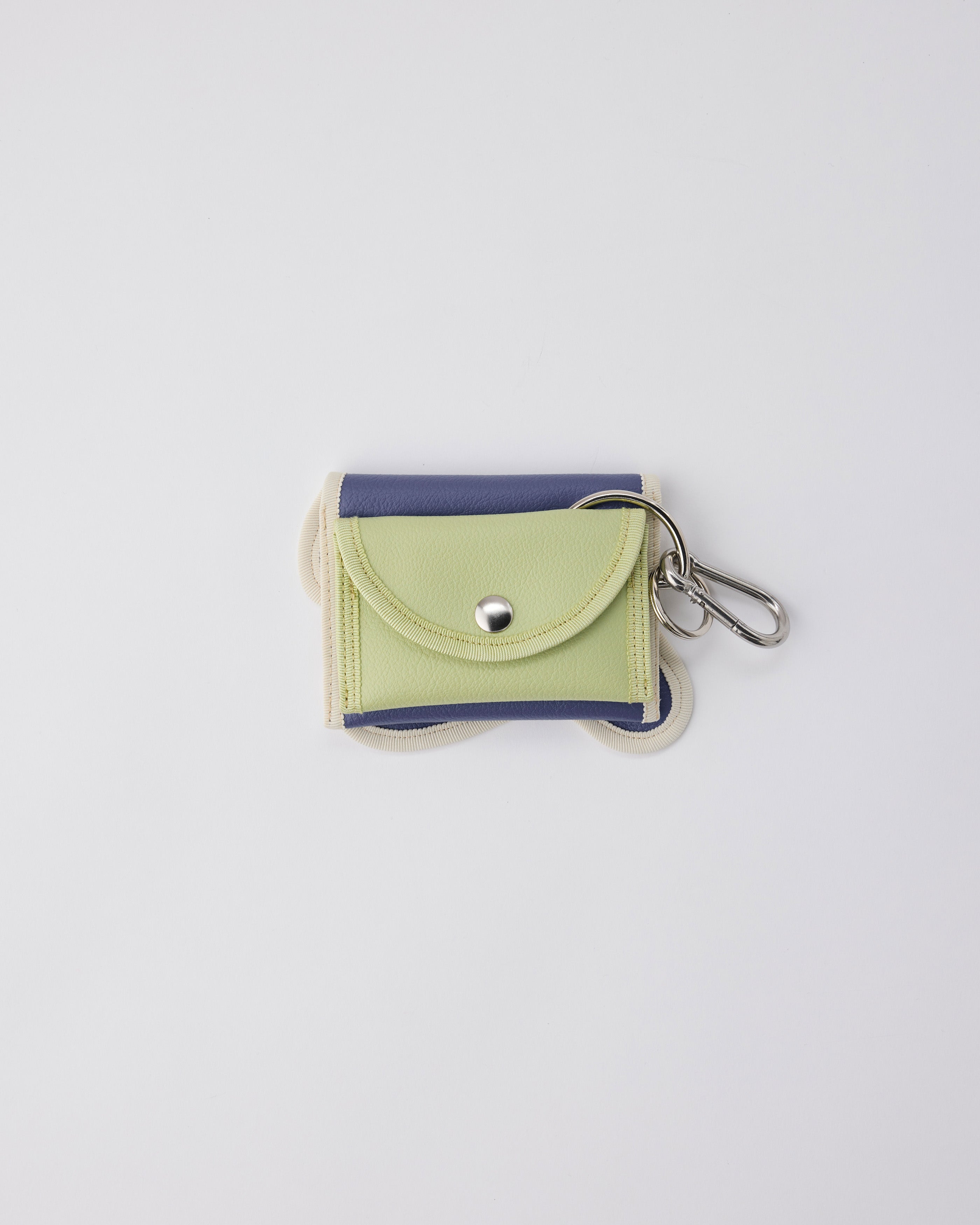 【美品】ノリエノモト　broken wave purse E broken wave purse L / pansy × pistachio – nori enomoto