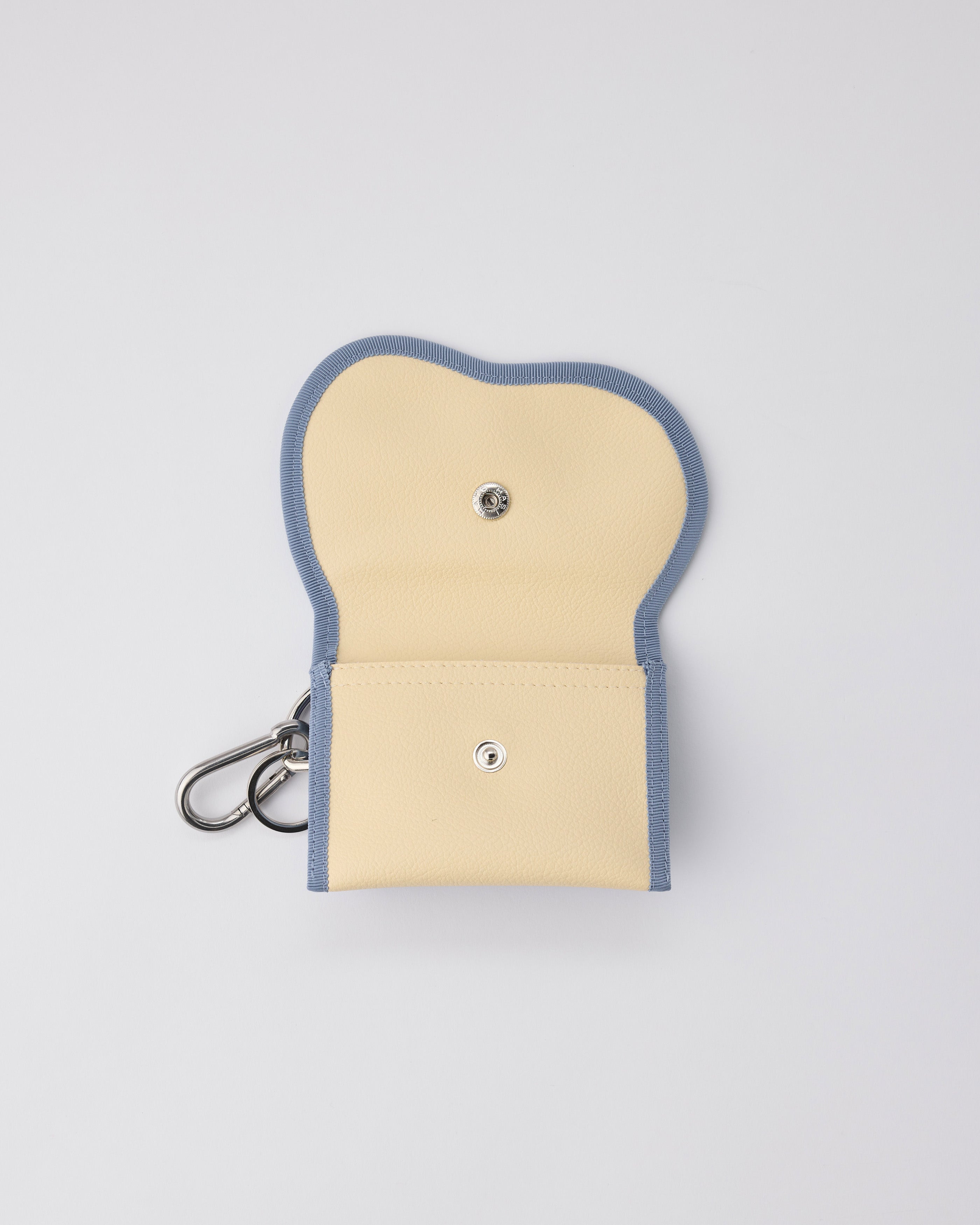 broken wave purse O / ecru beige × pansy – nori enomoto