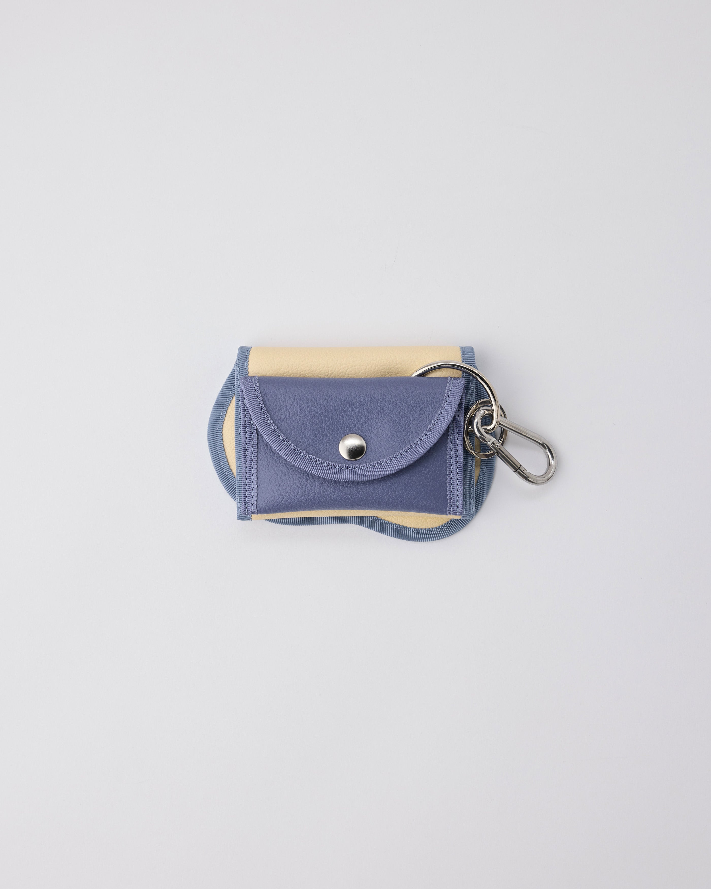 broken wave purse O / ecru beige × pansy – nori enomoto