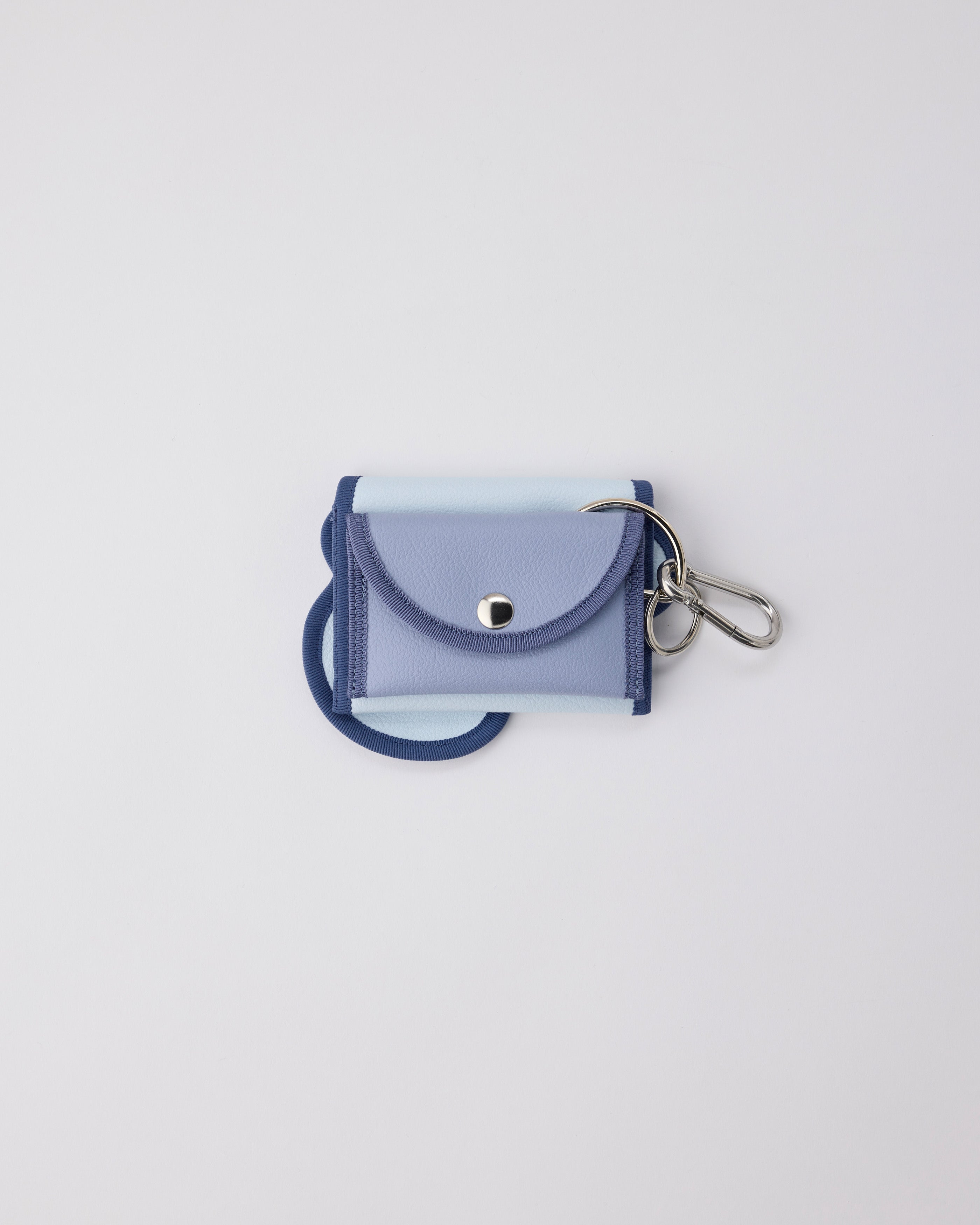 broken wave purse Z / white blue × iris – nori enomoto