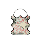 nori enomoto　mardi matin　チェーンストラップ付きのバケット型バッグ。350mlペットボトルが収まるマチあり。Dカン付きでチャームの取り付けも可能。和装や結婚式、フォーマルシーンにも対応。