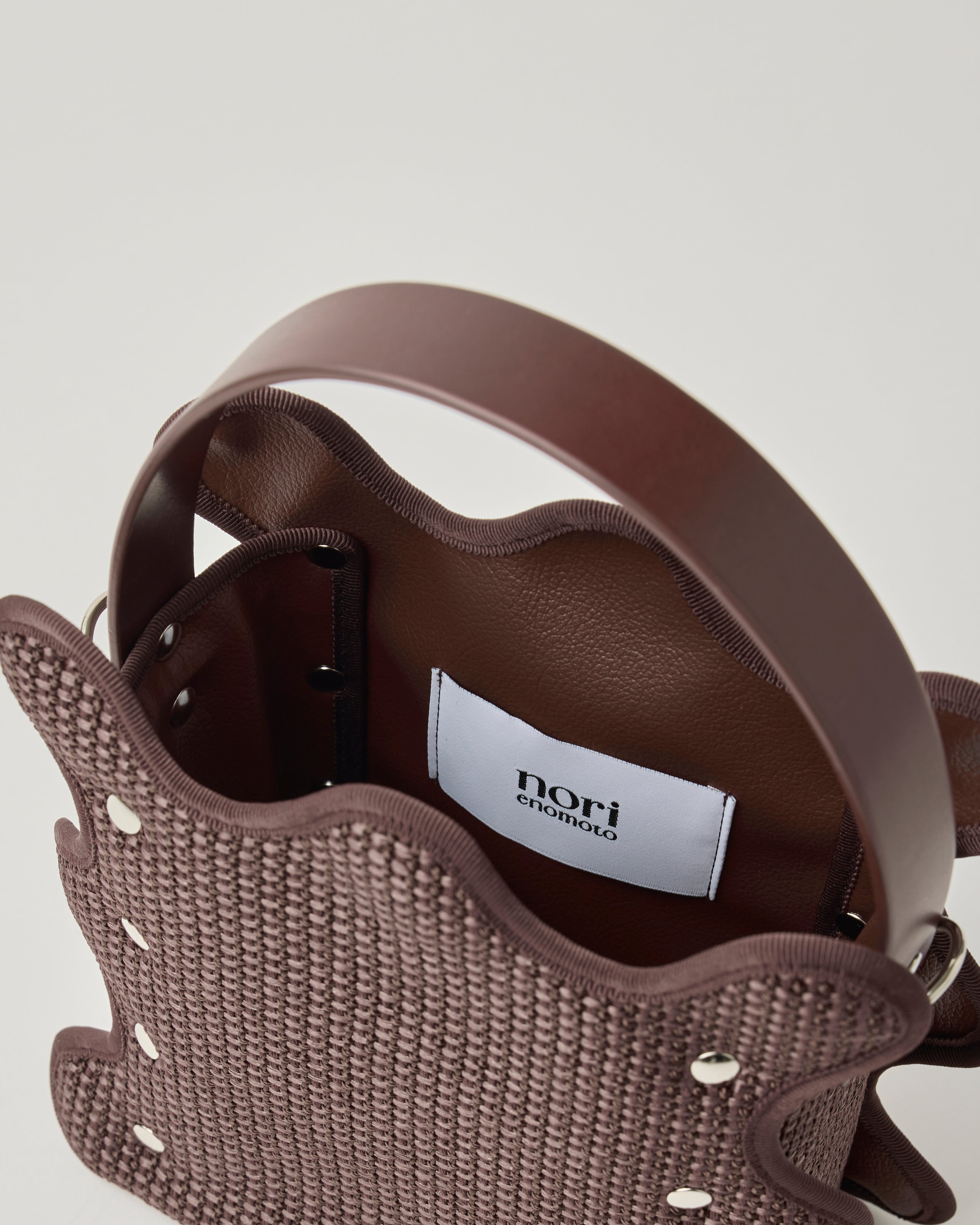 ノリエノモト mardi matin rattan series バケットバッグ ミニバッグ ショルダーバッグ クロスボディ チェーン付き 350mlペットボトル収納可能 Dカン付き ラタン調デザイン