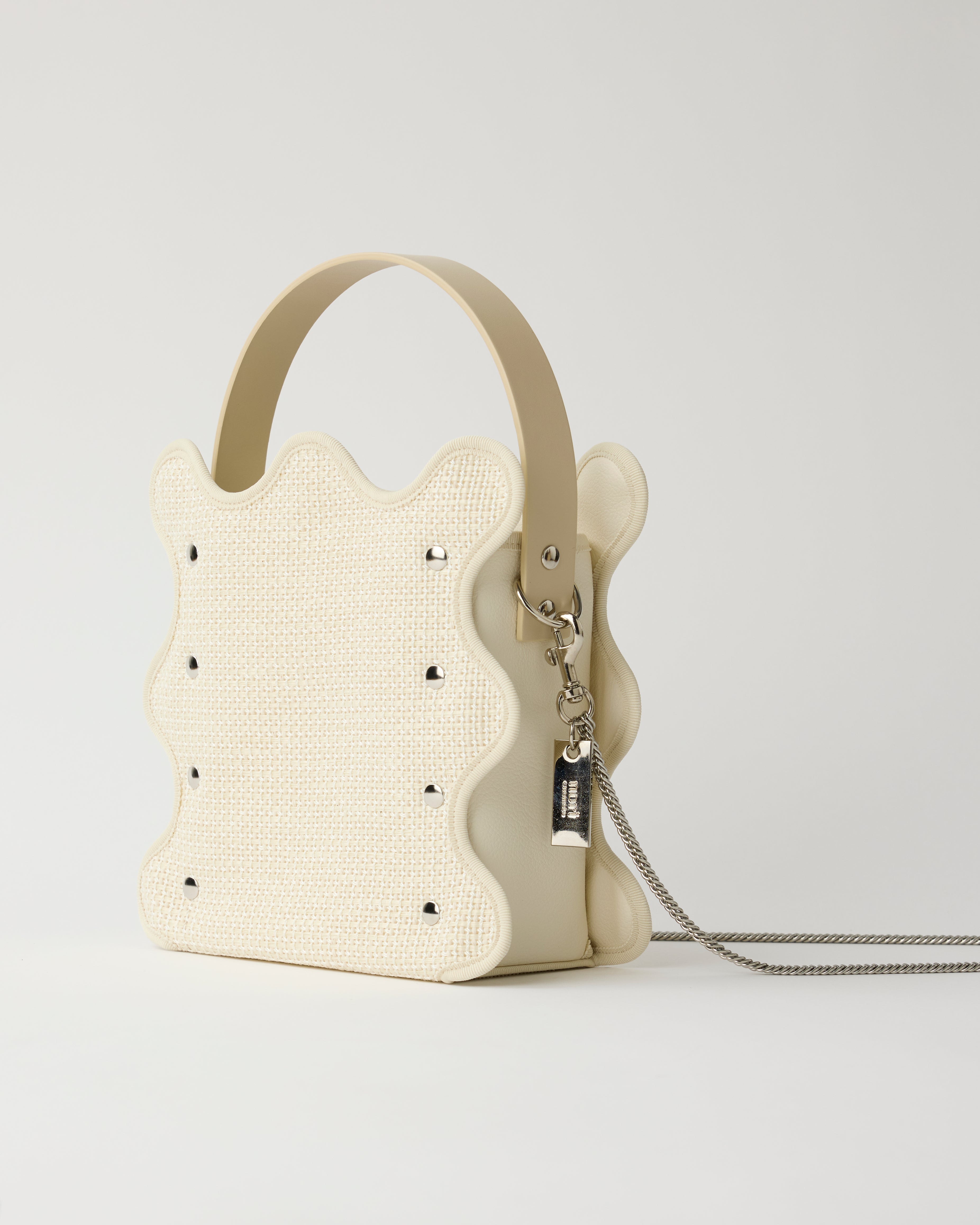 ノリエノモト mardi matin rattan series バケットバッグ ミニバッグ ショルダーバッグ クロスボディ チェーン付き 350mlペットボトル収納可能 Dカン付き ラタン調デザイン