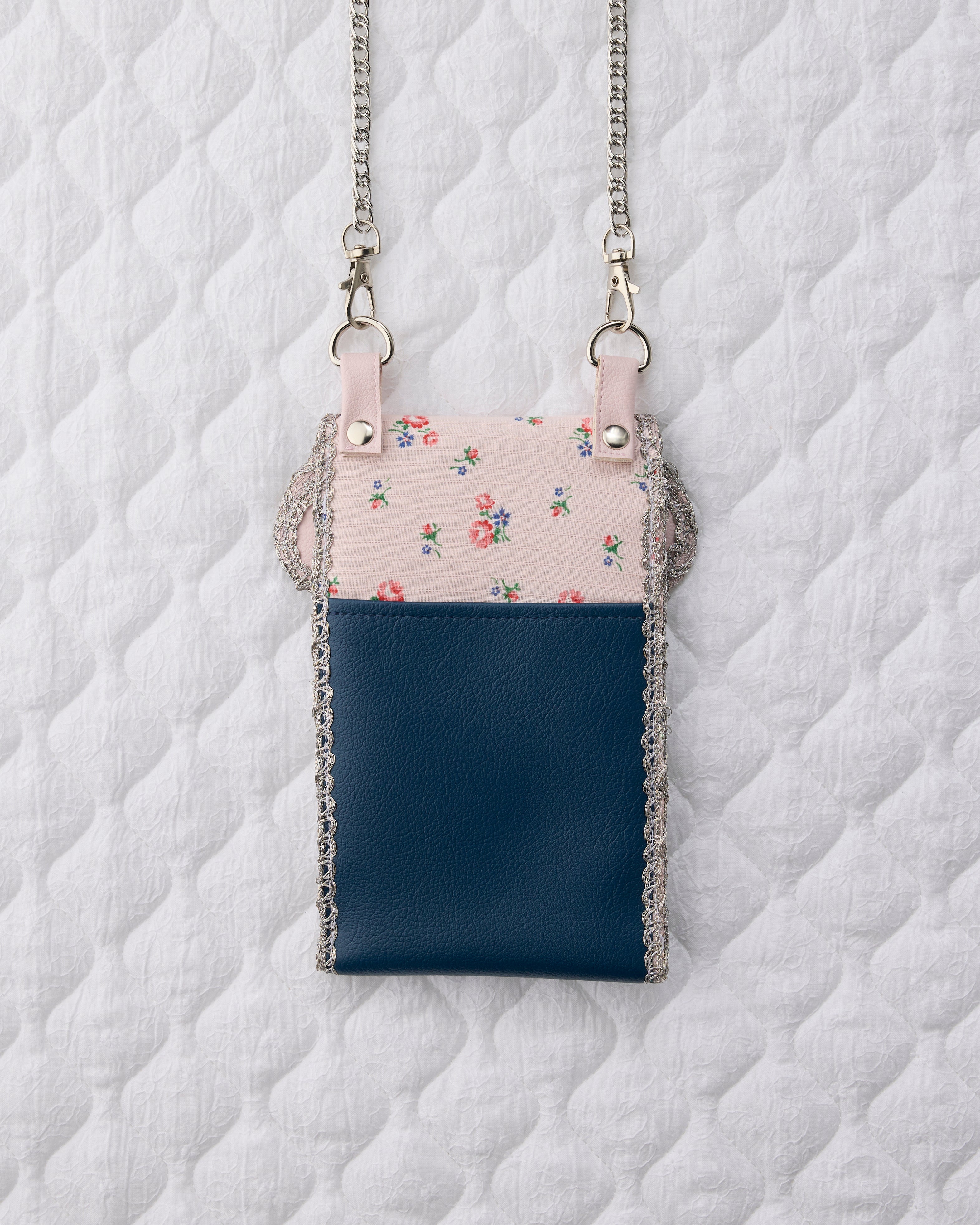 ノリエノモト paris special twinkle wave phone holder パリスペ 限定 スマホショルダー 前後ポケット付き ヴィンテージリボン