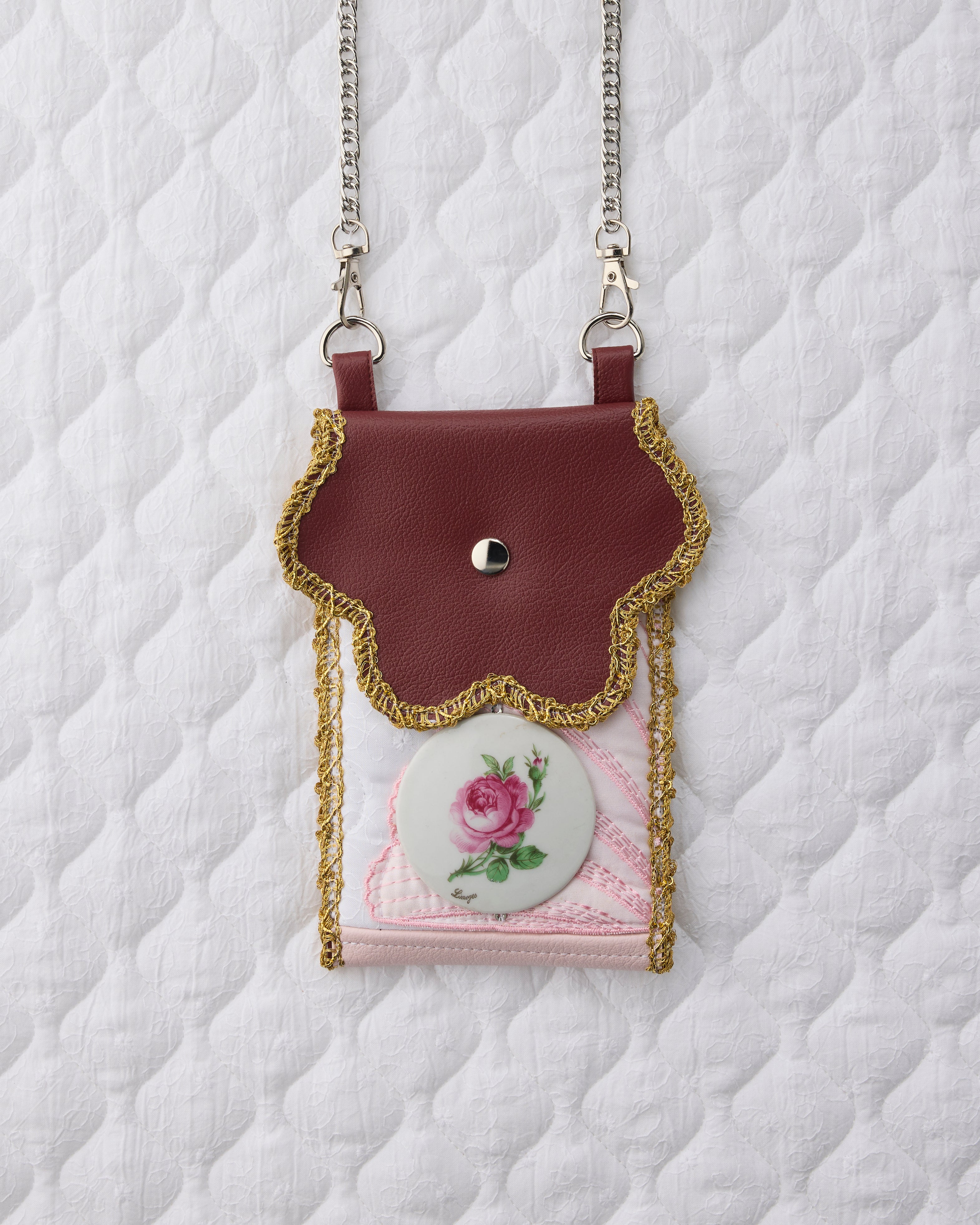 ノリエノモト paris special twinkle wave phone holder パリスペ 限定 スマホショルダー 前後ポケット付き ヴィンテージリボン