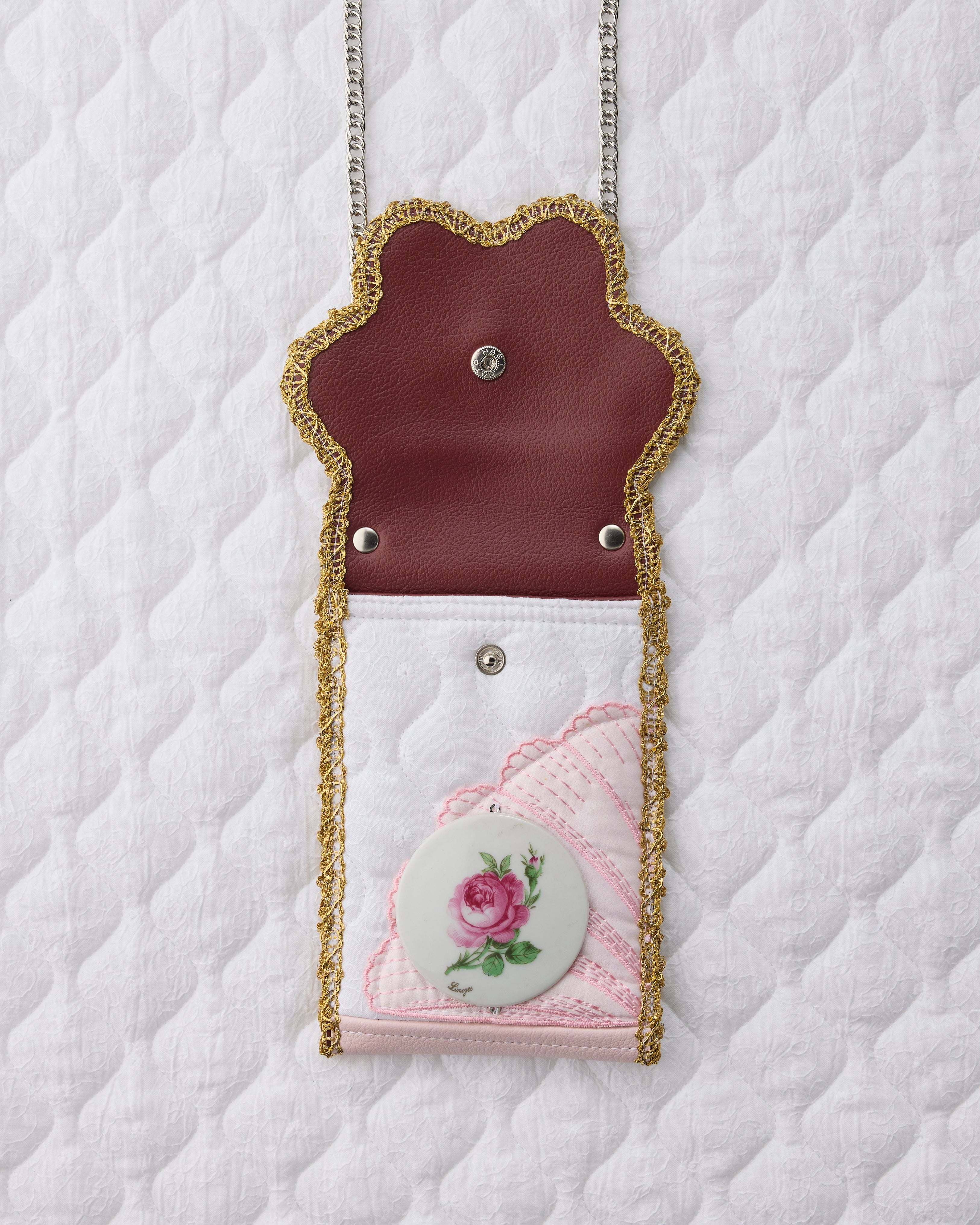 ノリエノモト paris special twinkle wave phone holder パリスペ 限定 スマホショルダー 前後ポケット付き ヴィンテージリボン