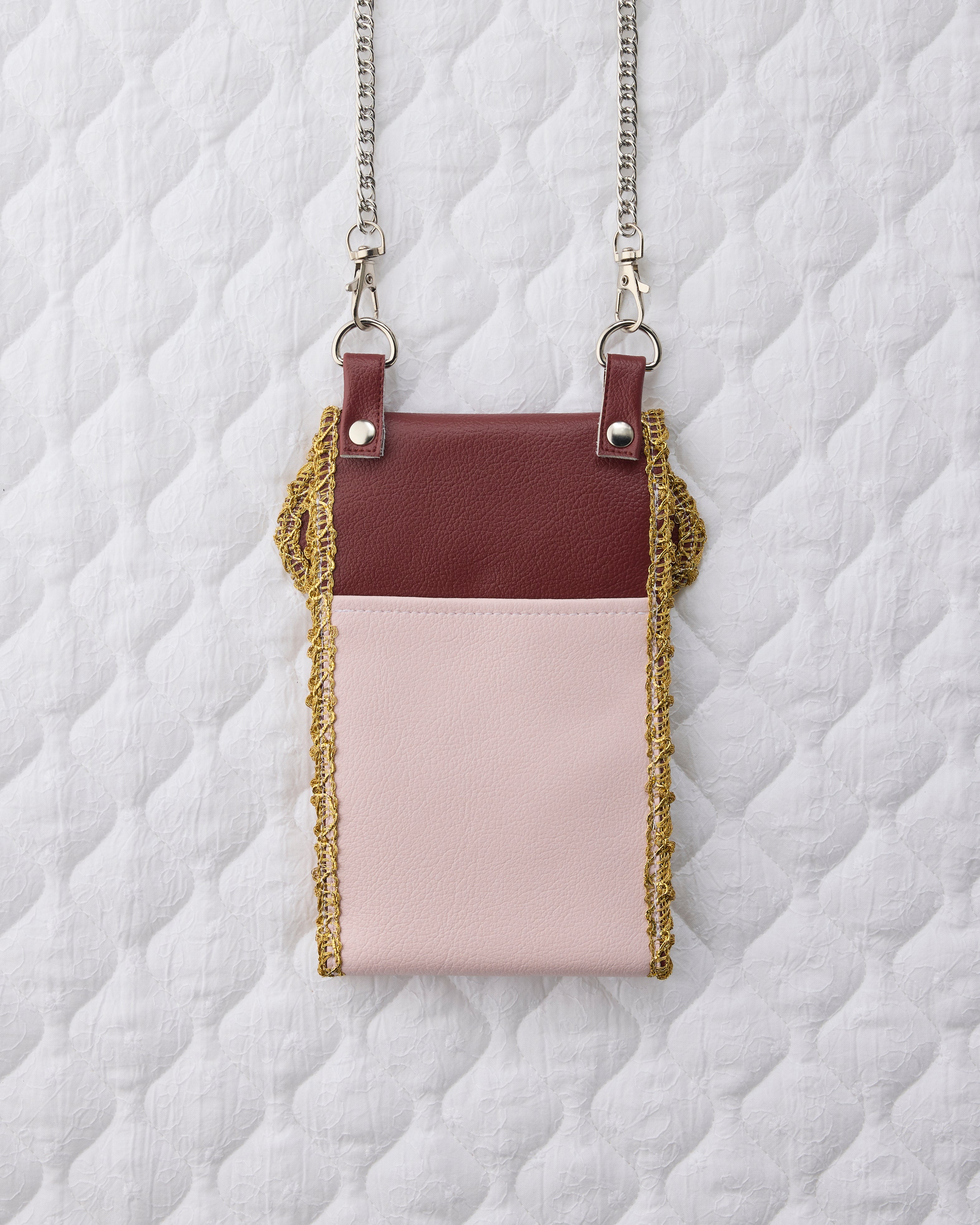 ノリエノモト paris special twinkle wave phone holder パリスペ 限定 スマホショルダー 前後ポケット付き ヴィンテージリボン