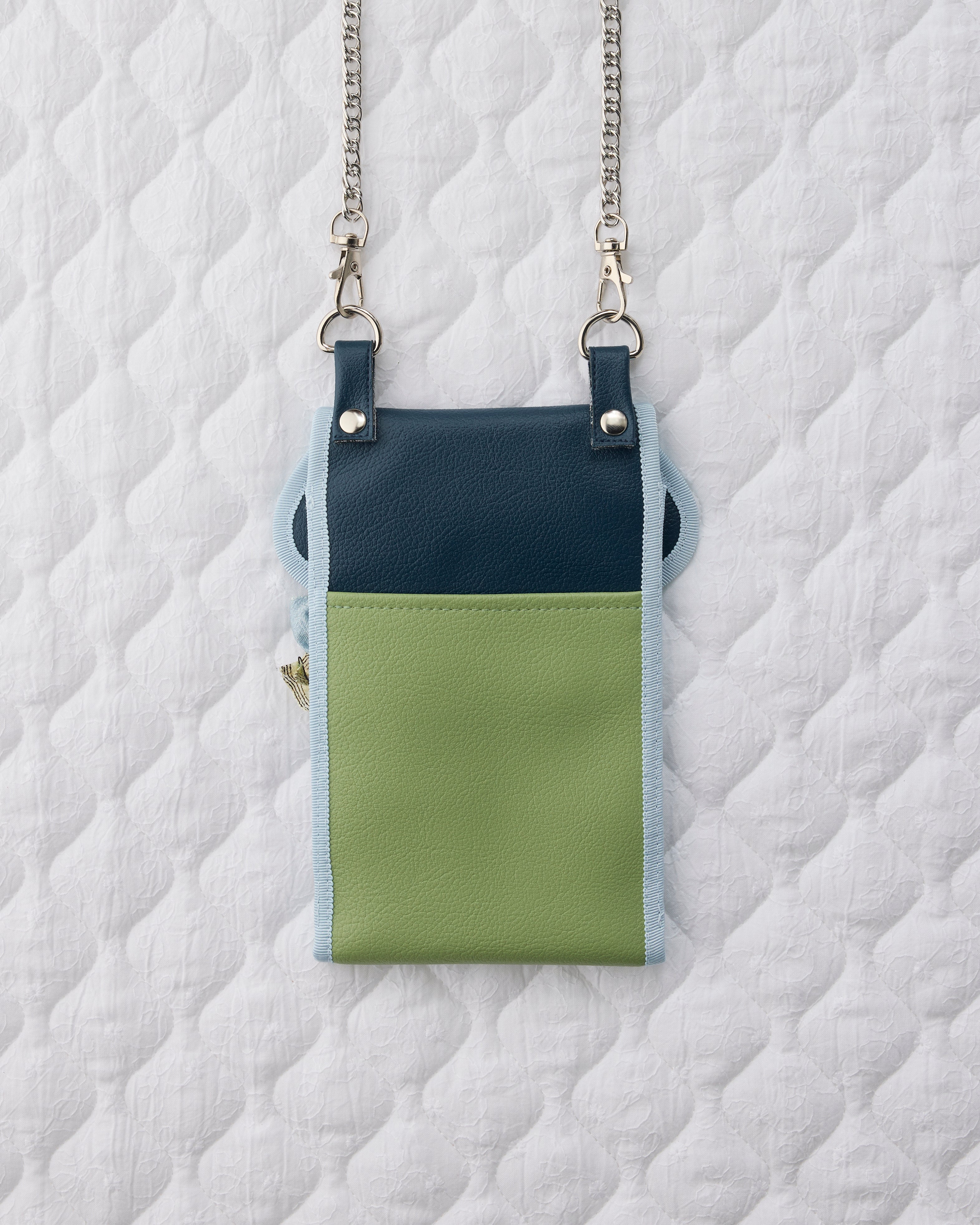 ノリエノモト paris special twinkle wave phone holder パリスペ 限定 スマホショルダー 前後ポケット付き ヴィンテージリボン