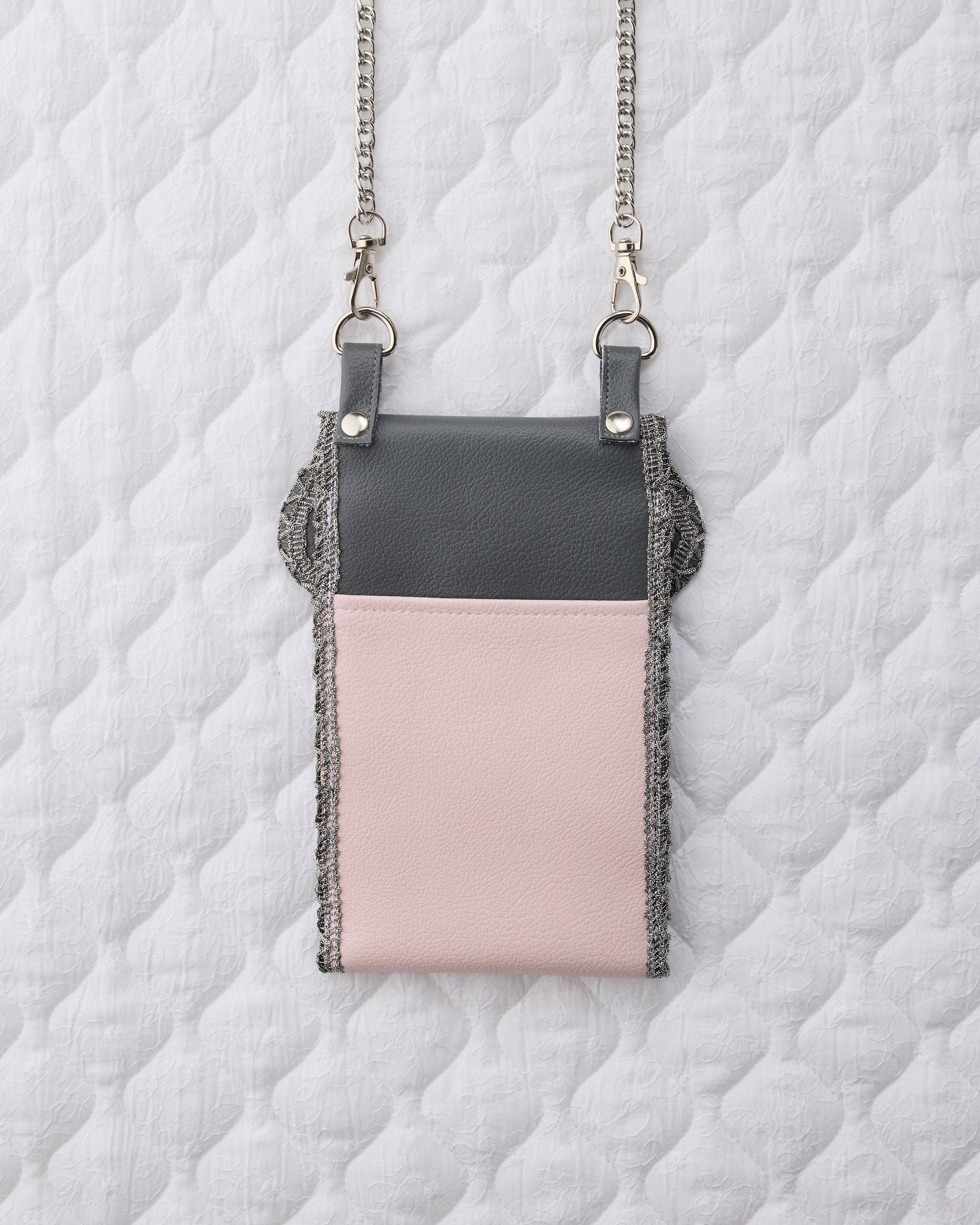 ノリエノモト paris special twinkle wave phone holder パリスペ 限定 スマホショルダー 前後ポケット付き ヴィンテージリボン