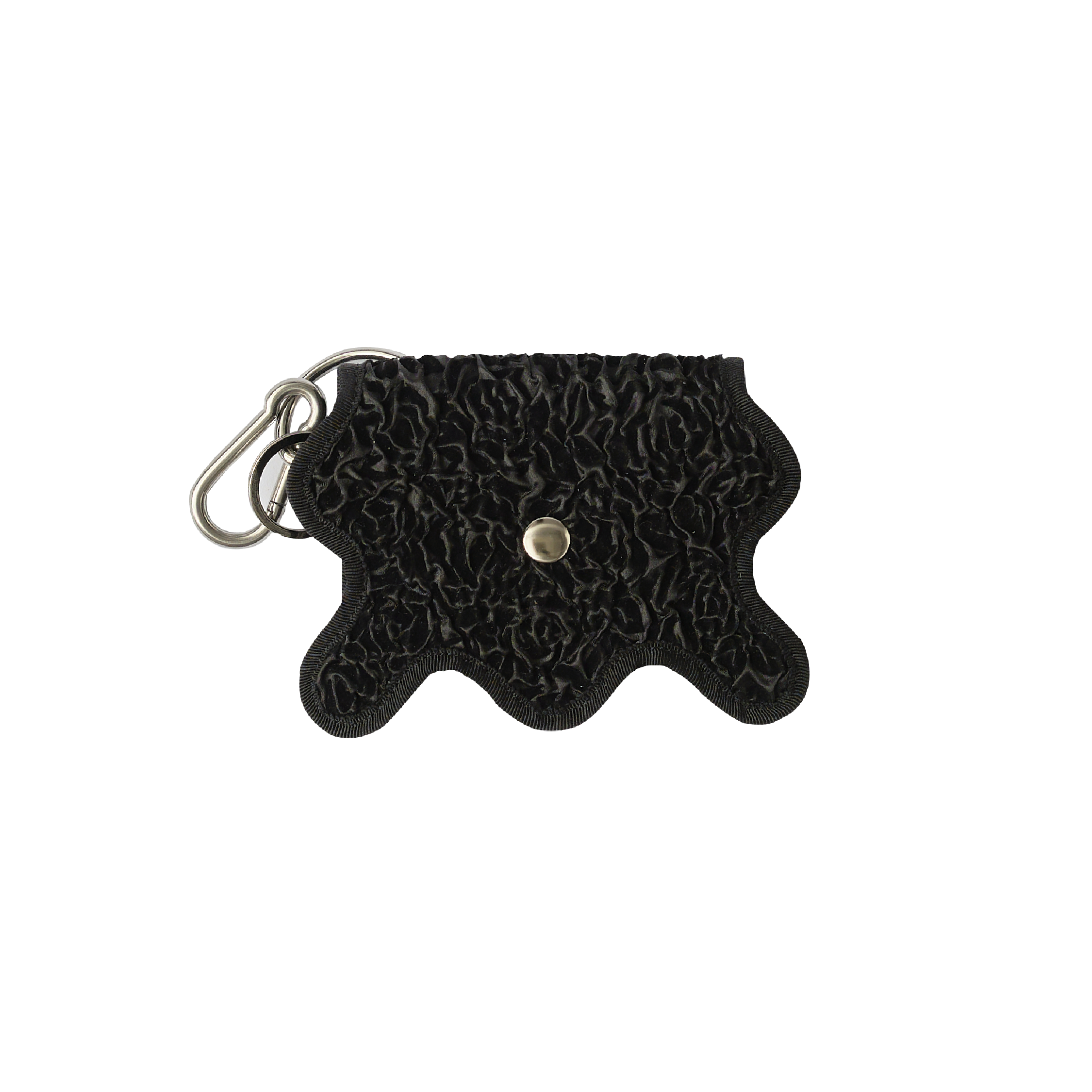 nori enomoto　wave purse　2つのポケットとカラビナ付きの多機能パスケース。ギフトに最適なコンパクトなデザイン。ユニセックスでミニ財布としても活躍。