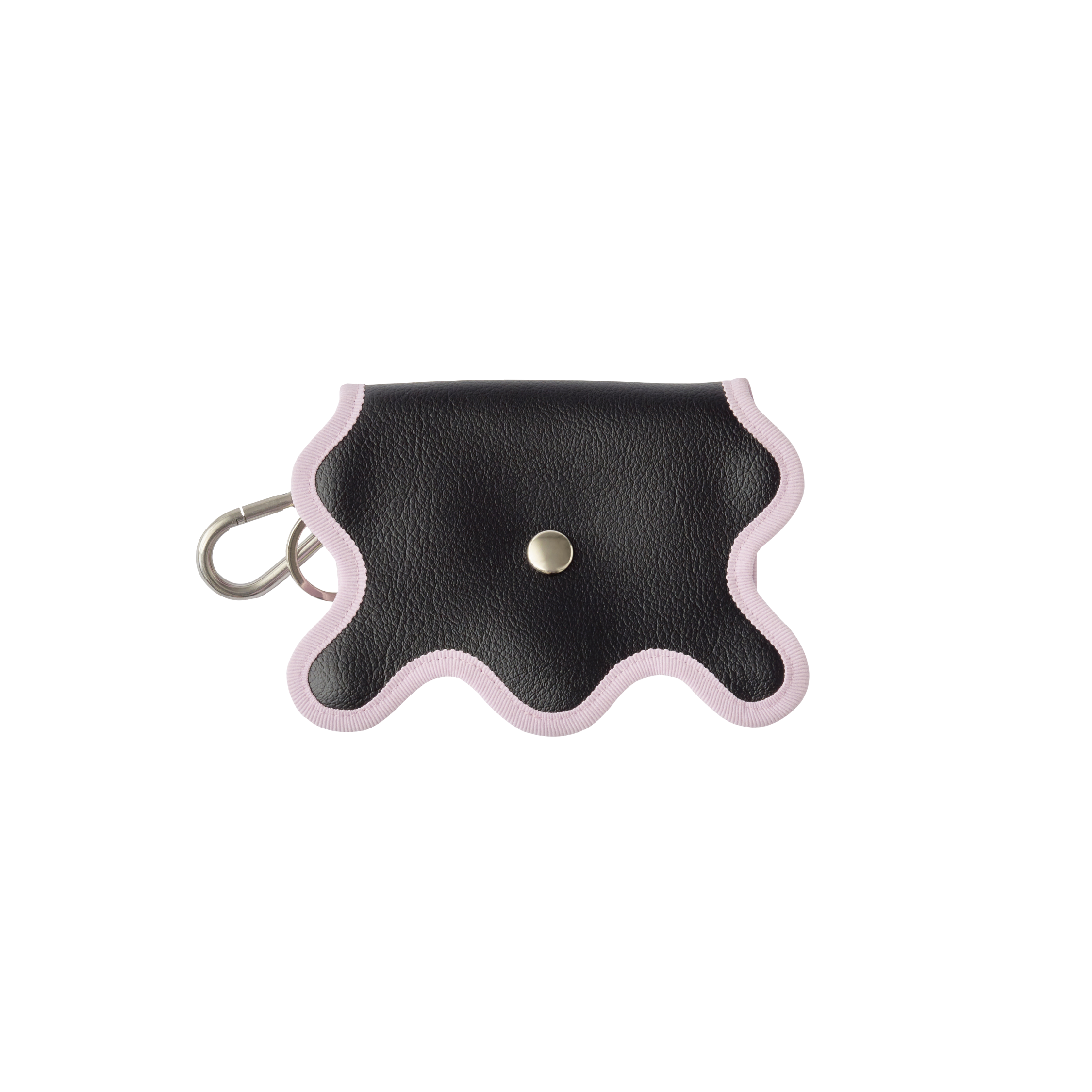 nori enomoto　wave purse　2つのポケットとカラビナ付きの多機能パスケース。ギフトに最適なコンパクトなデザイン。ユニセックスでミニ財布としても活躍。