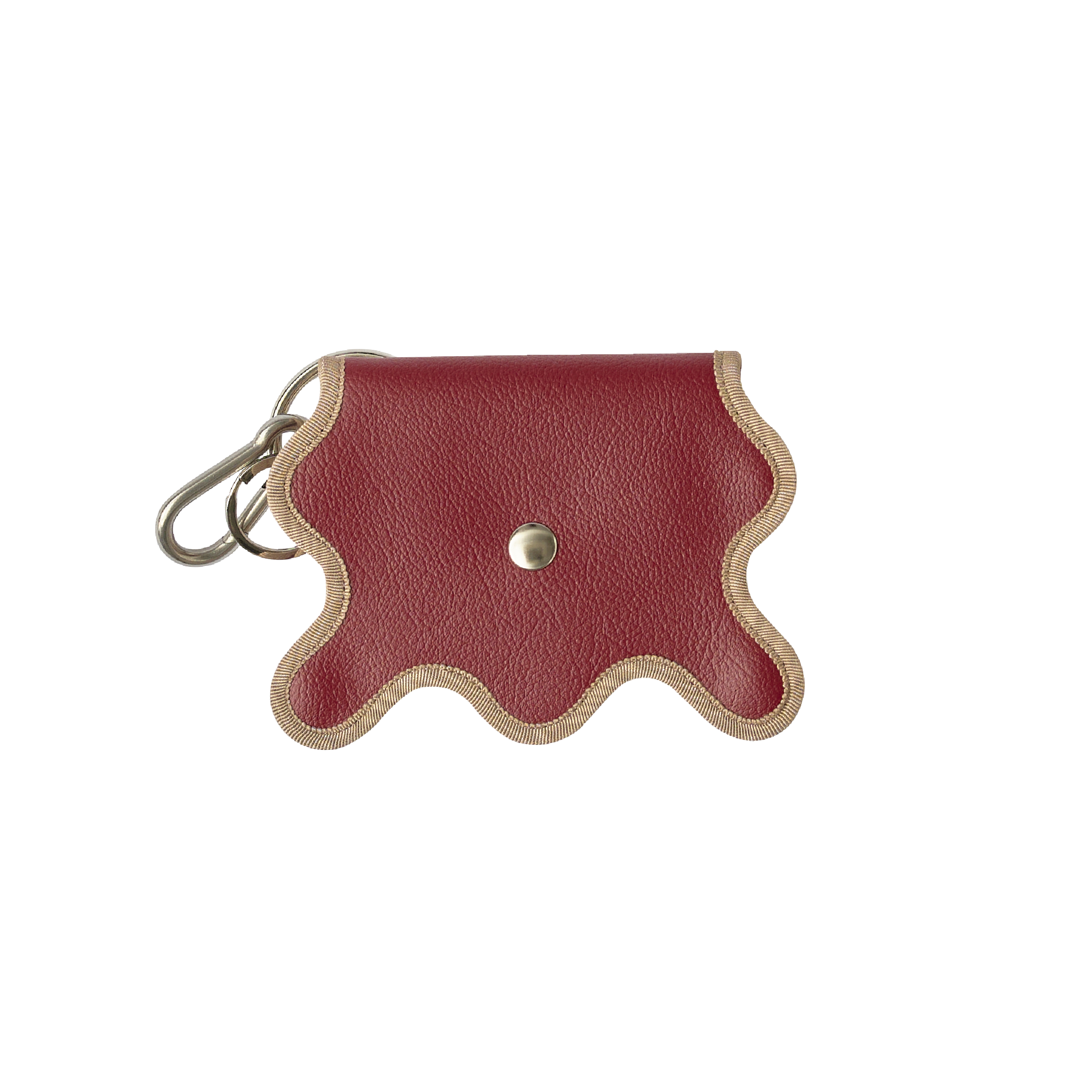 nori enomoto　wave purse　2つのポケットとカラビナ付きの多機能パスケース。ギフトに最適なコンパクトなデザイン。ユニセックスでミニ財布としても活躍。